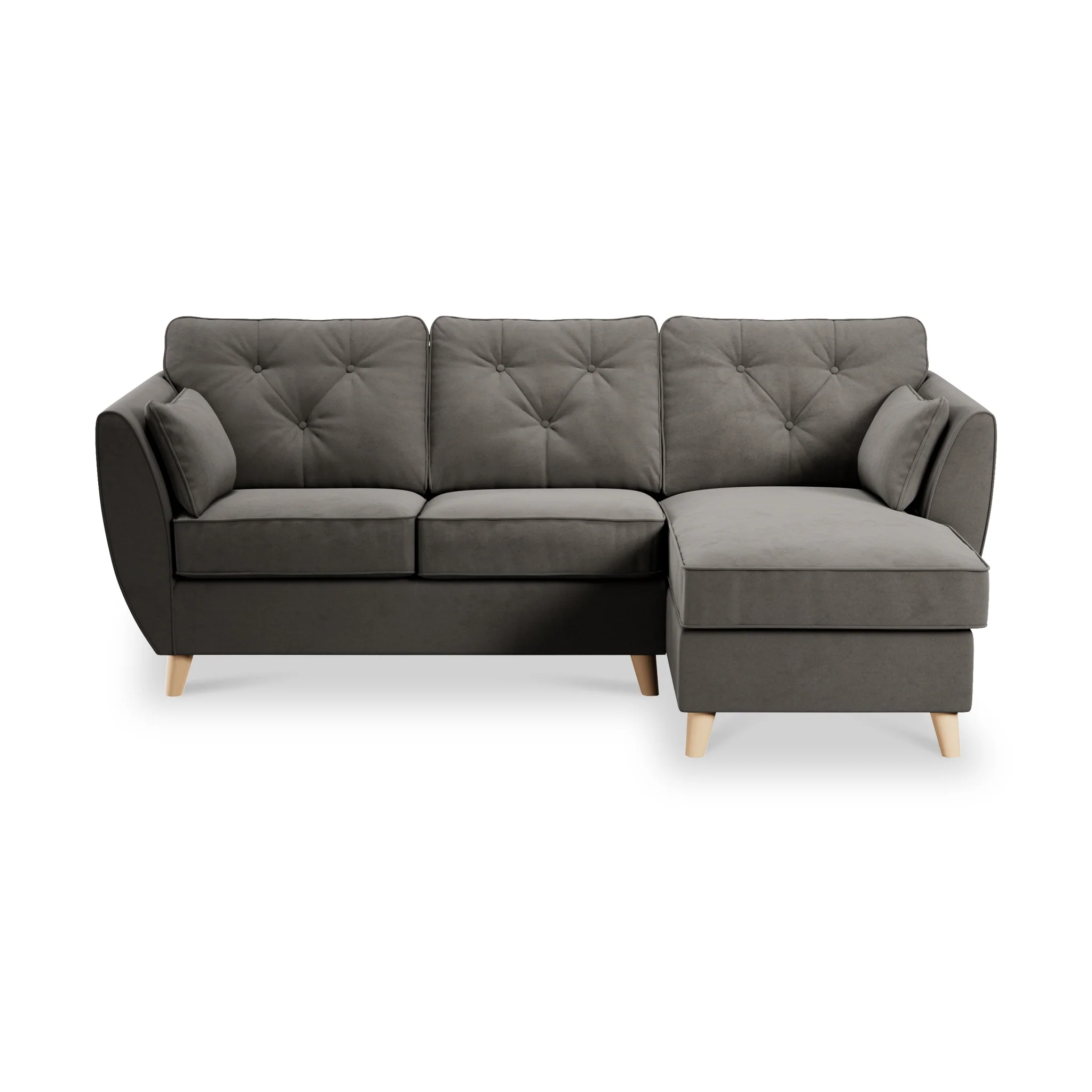 Edison Velvet Chaise Sofa - Image 61