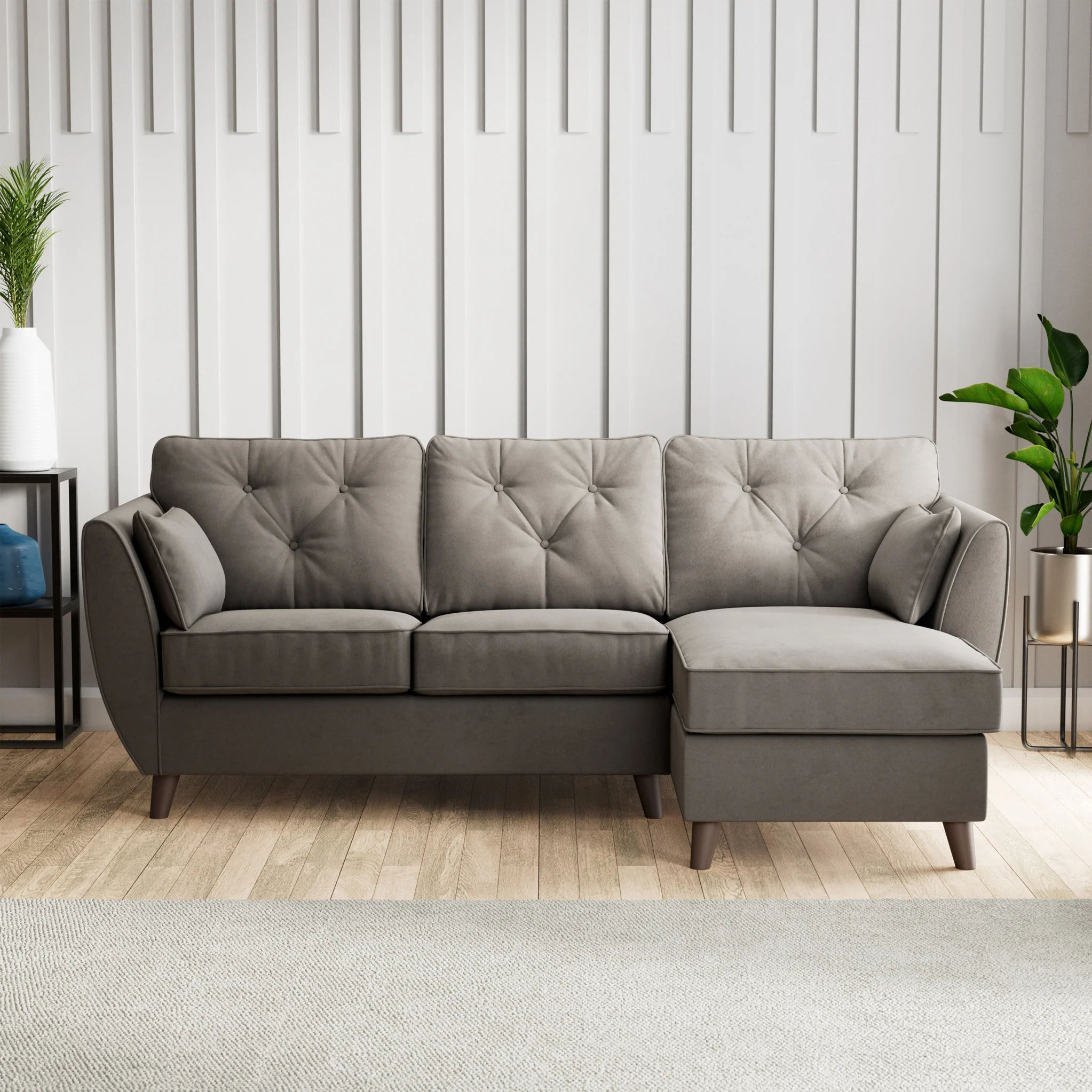 Edison Velvet Chaise Sofa - Image 67
