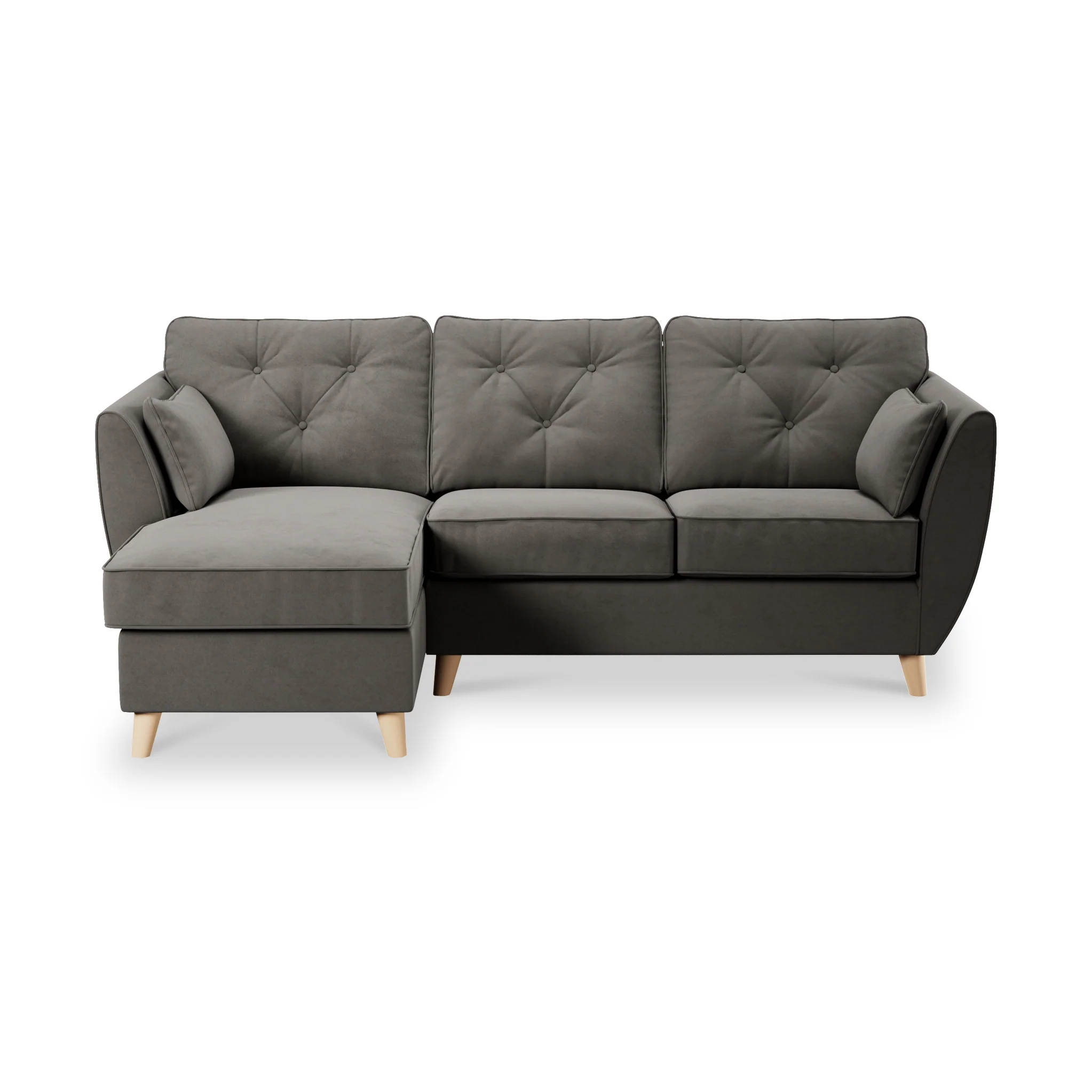 Edison Velvet Chaise Sofa - Image 69