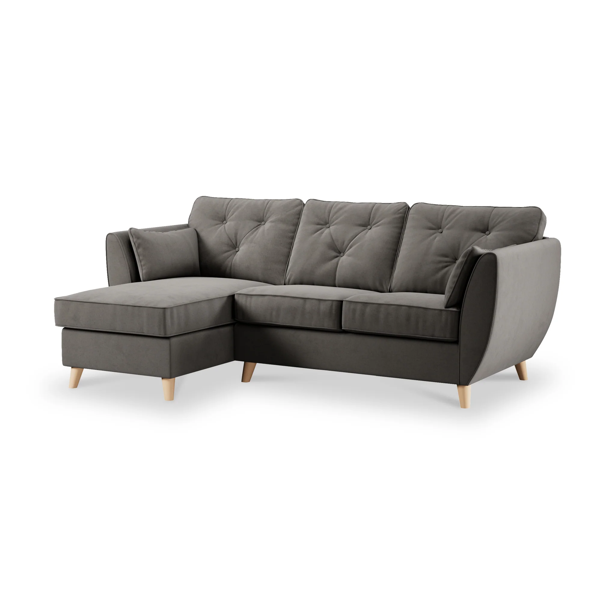 Edison Velvet Chaise Sofa - Image 72