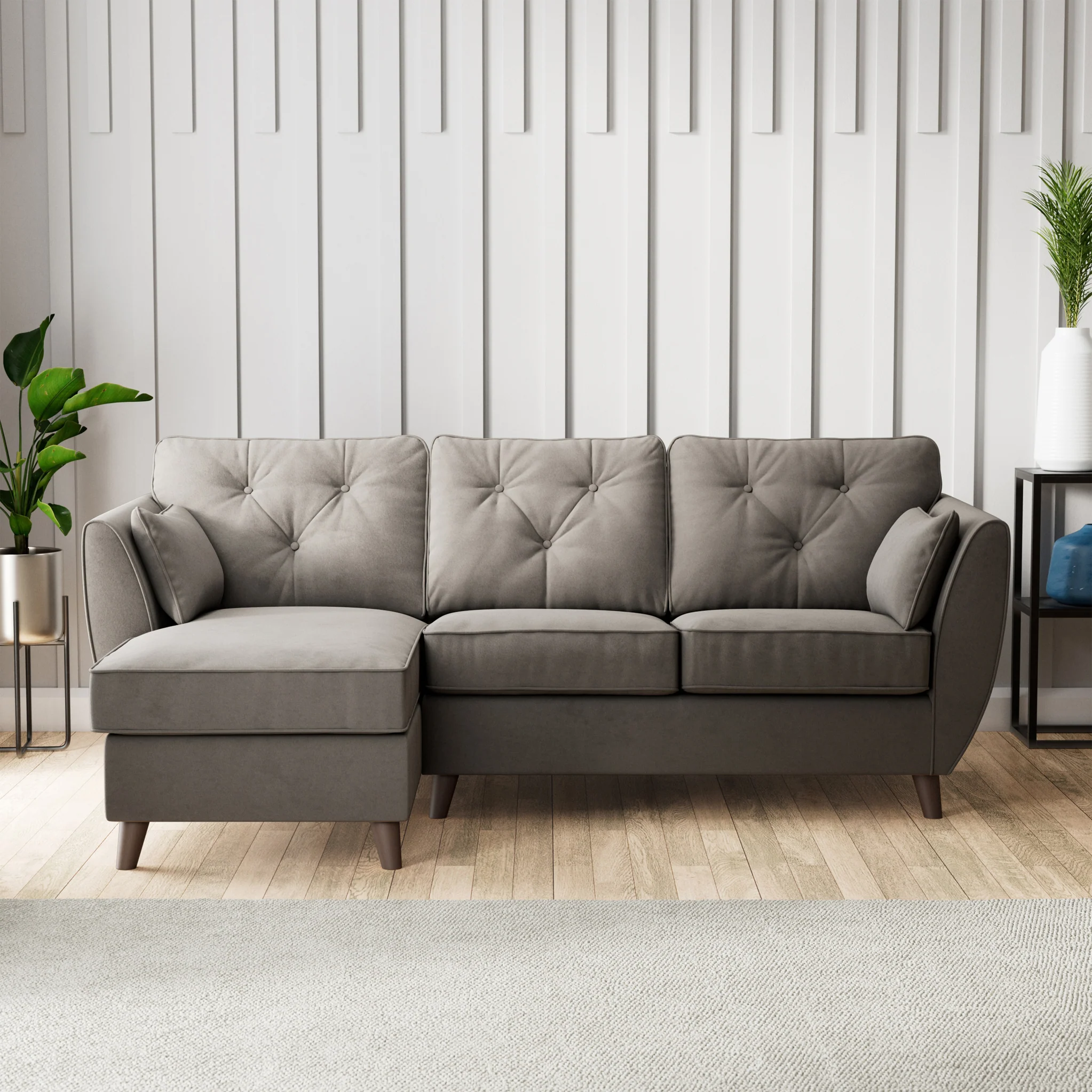 Edison Velvet Chaise Sofa - Image 75