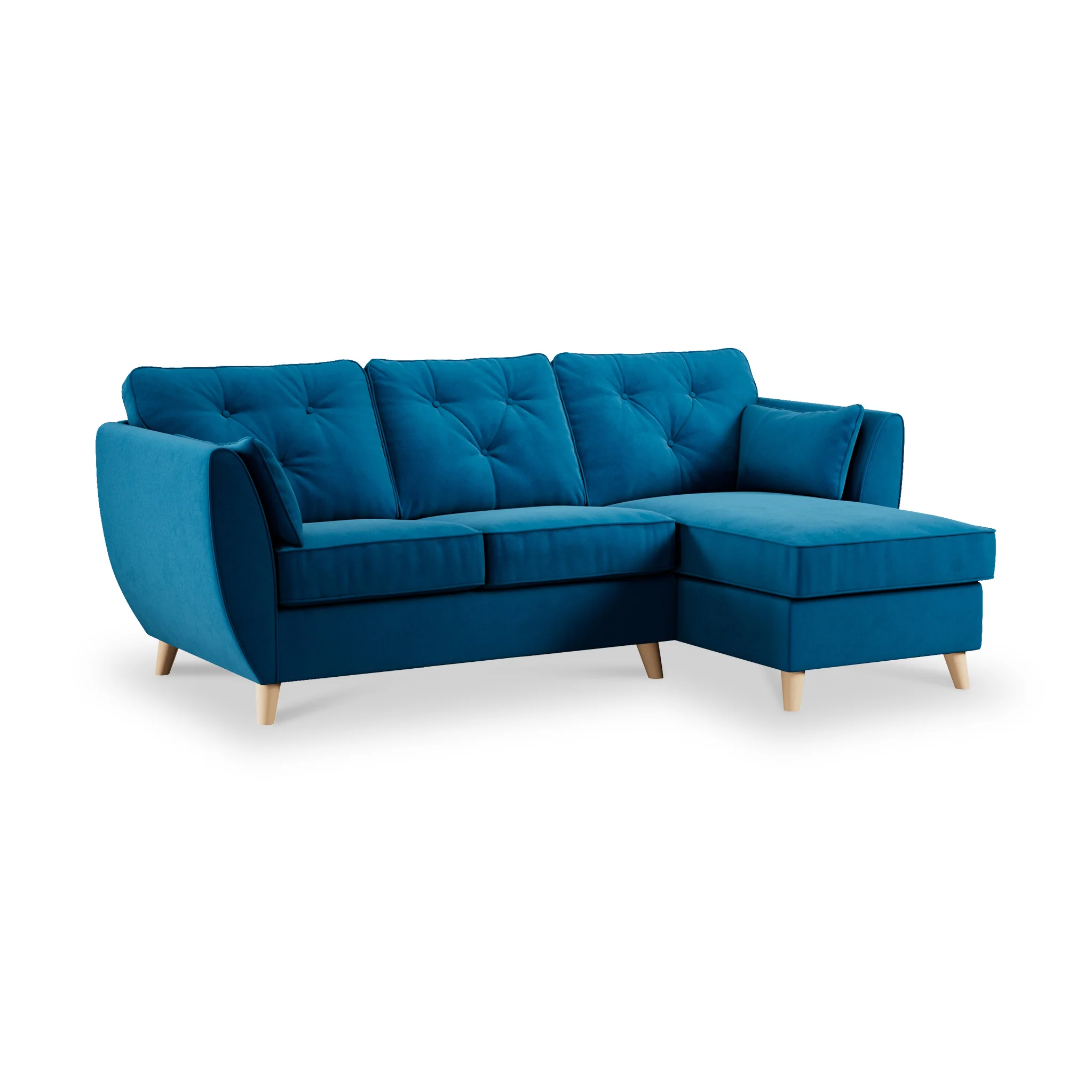 Edison Velvet Chaise Sofa - Image 84