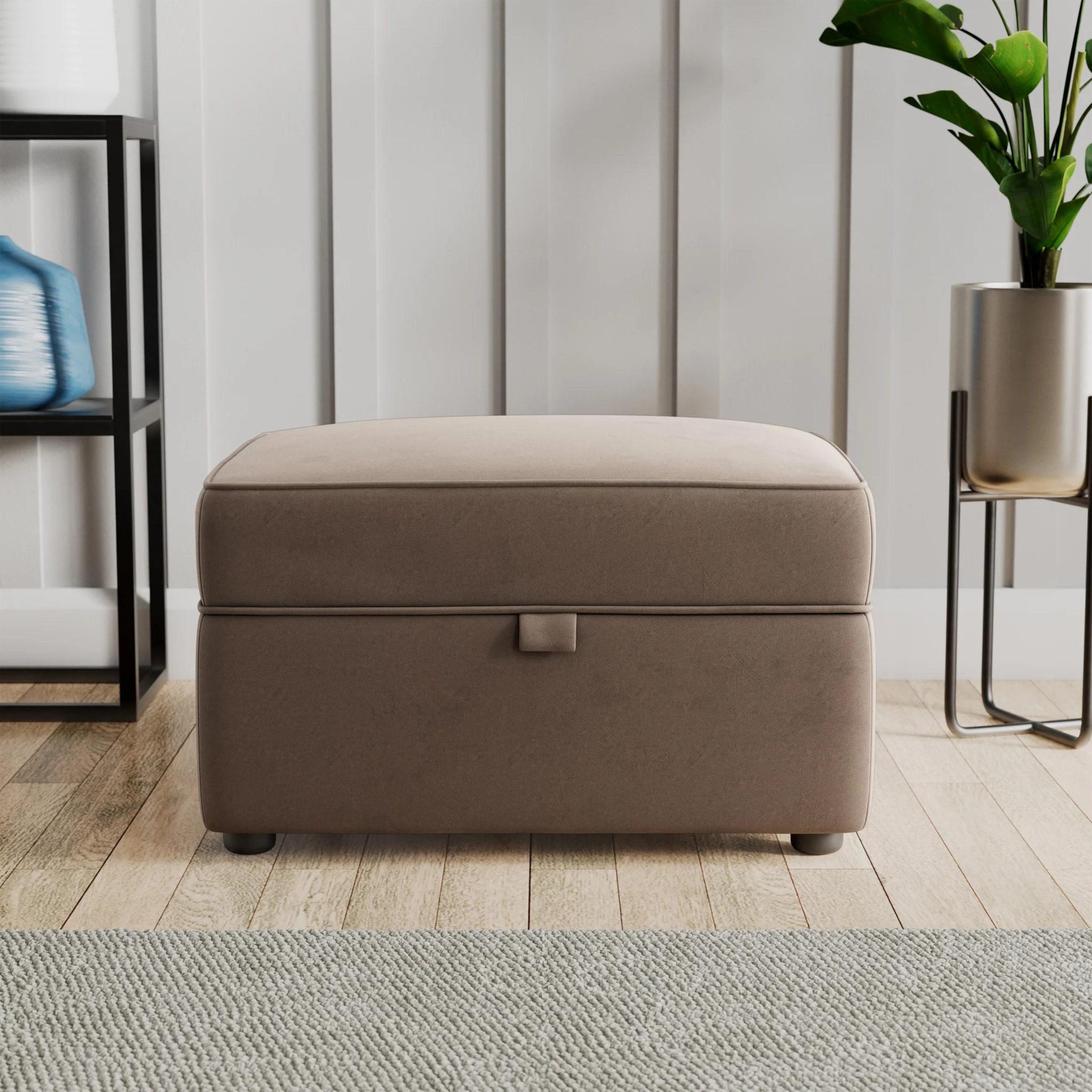 Edison Velvet Storage Footstool - Image 15