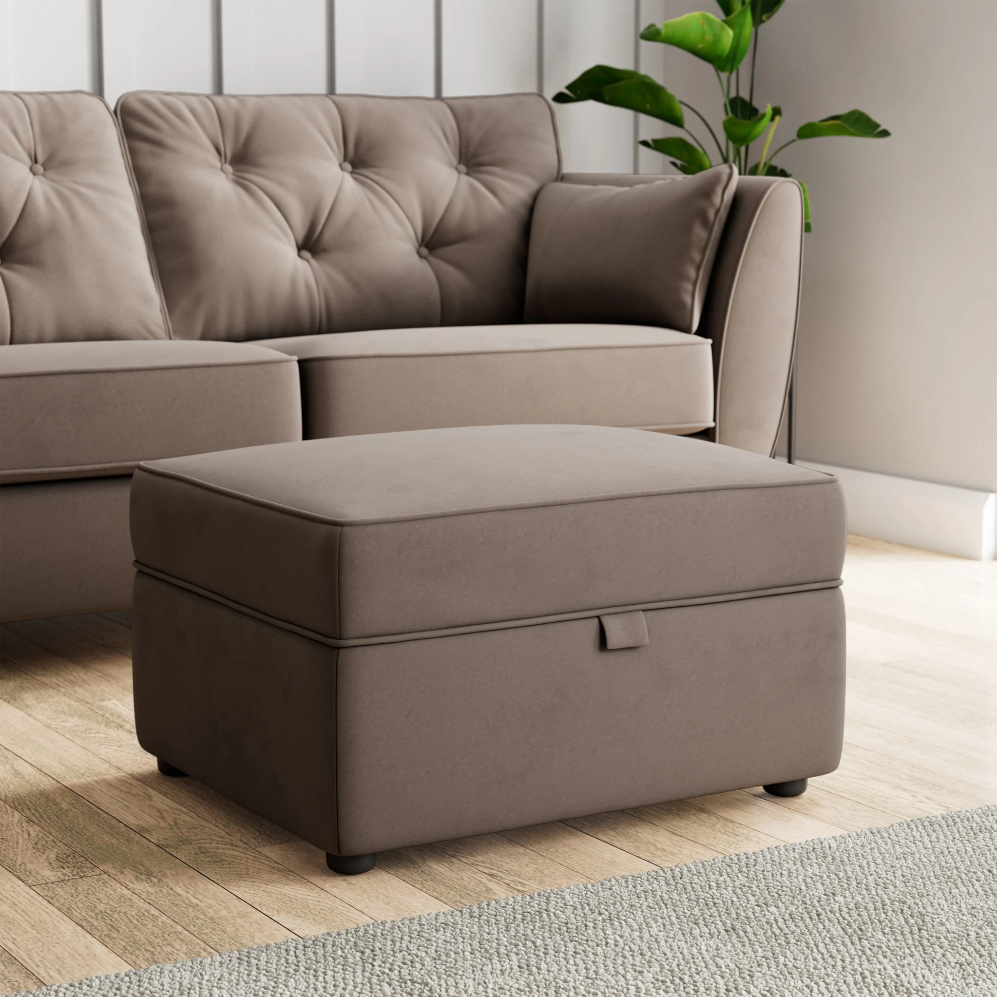 Edison Velvet Storage Footstool - Image 16