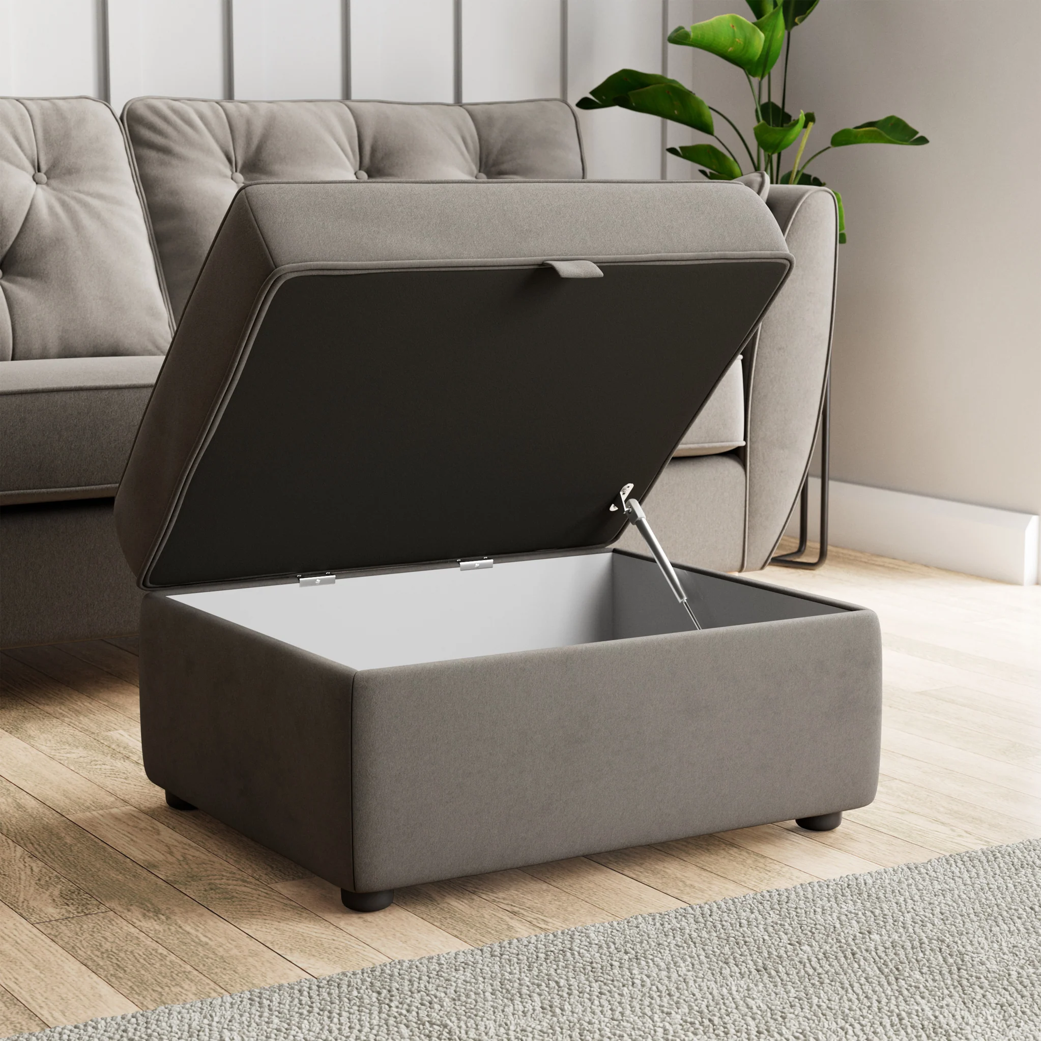 Edison Velvet Storage Footstool - Image 20
