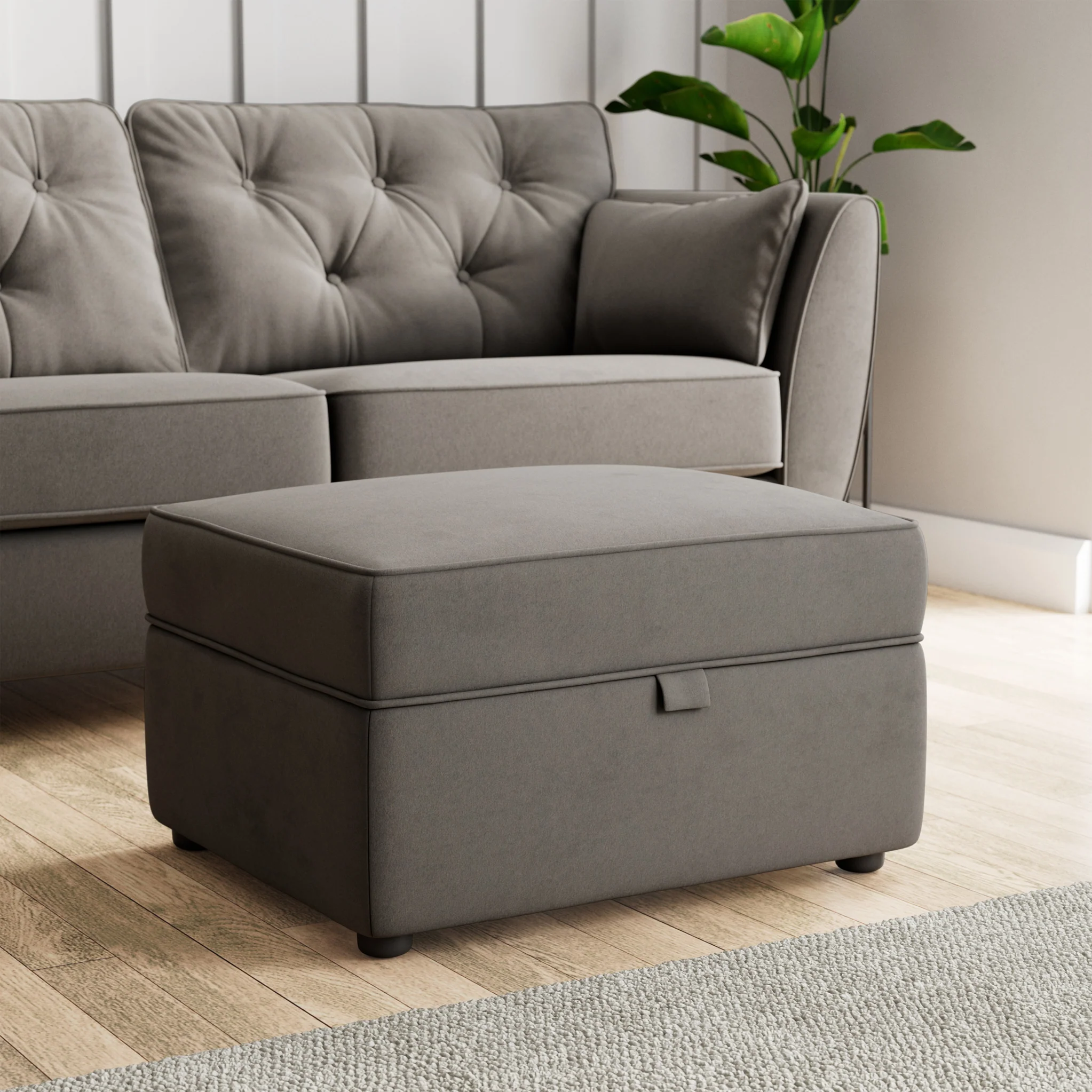 Edison Velvet Storage Footstool - Image 22