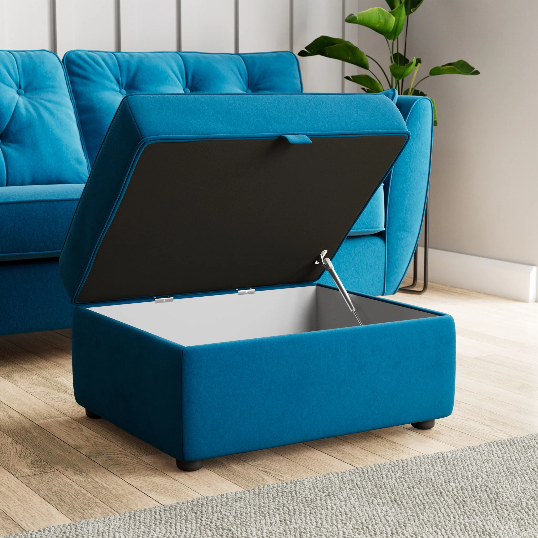 Edison Velvet Storage Footstool - Image 26