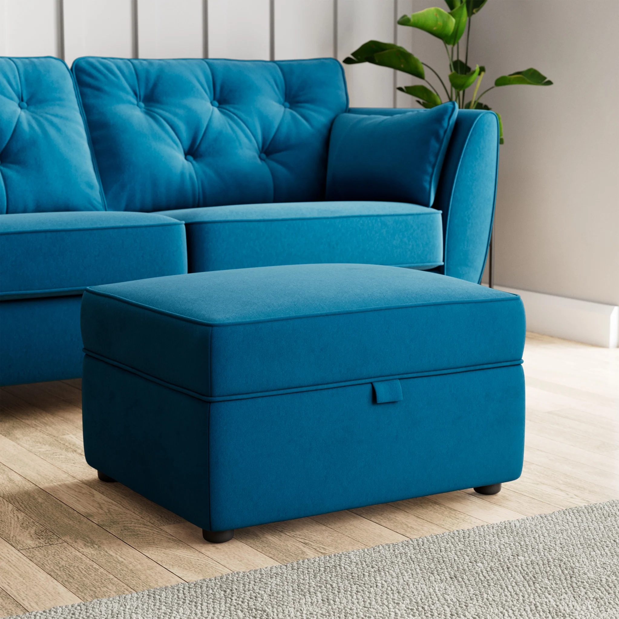 Edison Velvet Storage Footstool - Image 28