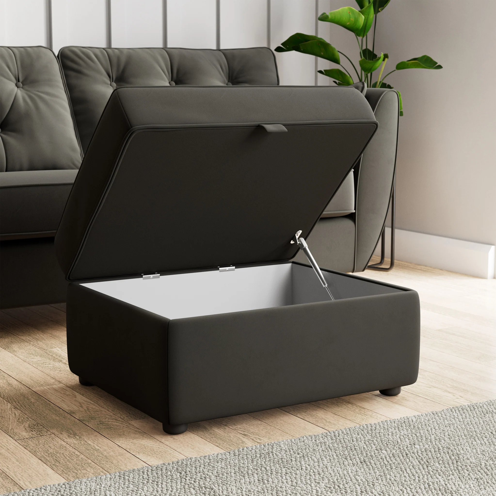Edison Velvet Storage Footstool - Image 32