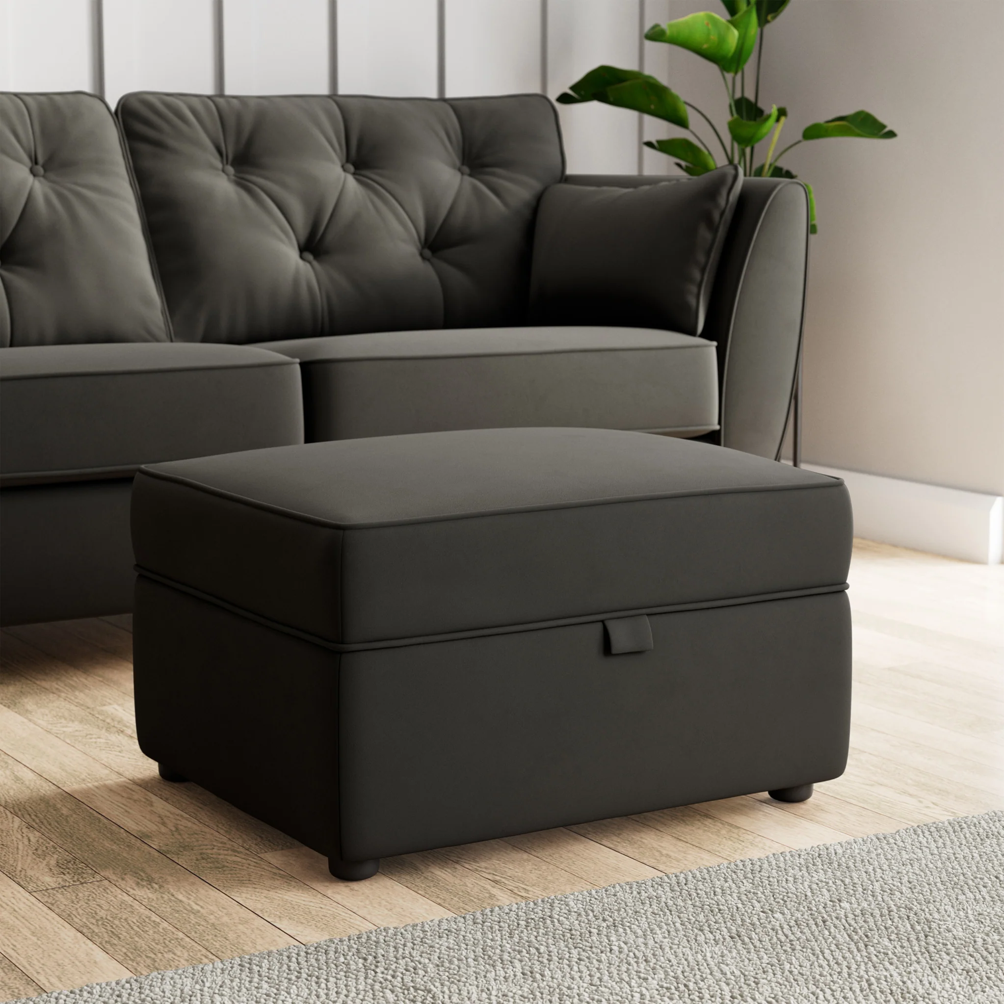 Edison Velvet Storage Footstool - Image 34