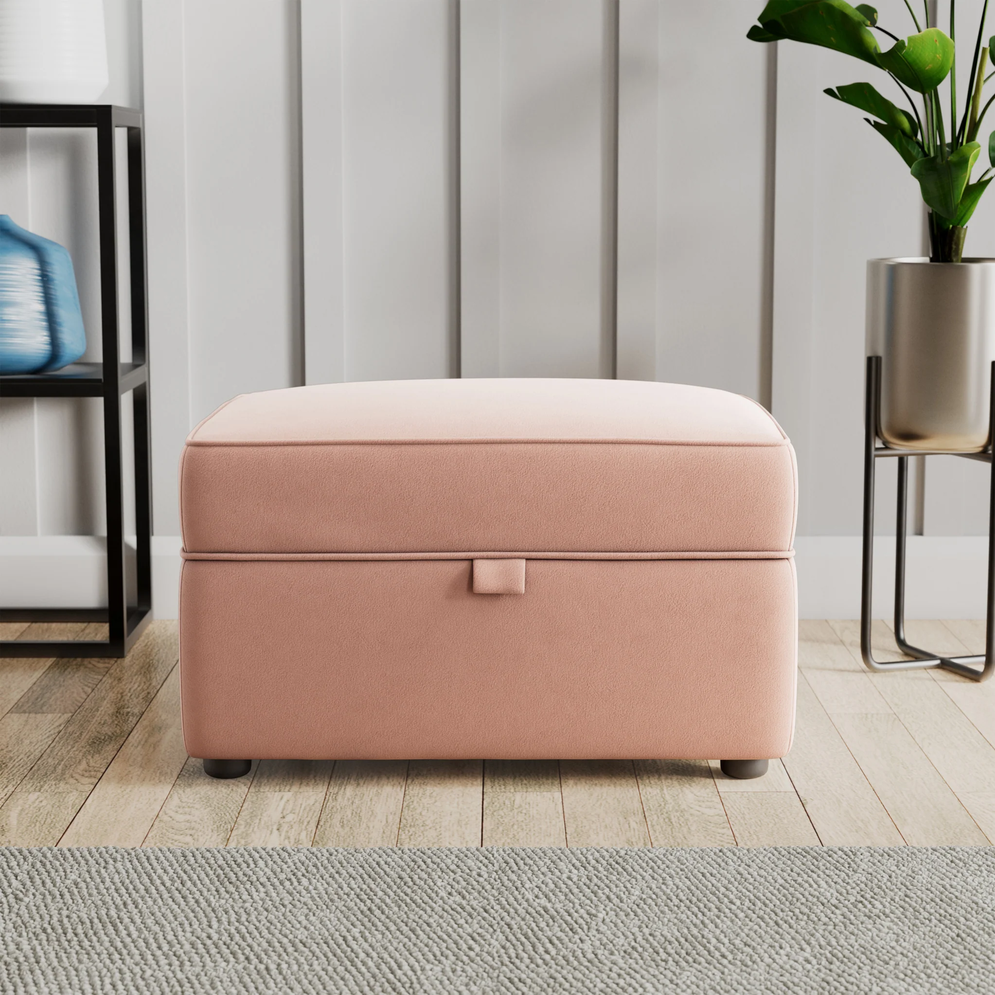 Edison Velvet Storage Footstool - Image 9