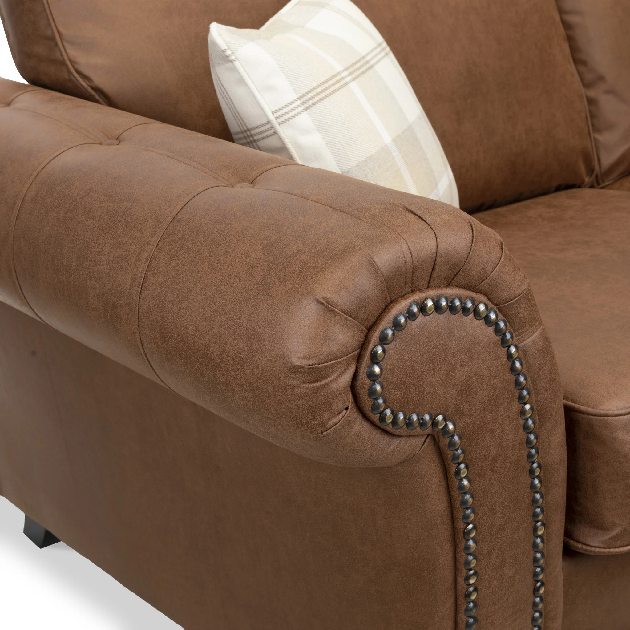 Edward Faux Leather 2 Seater Sofa - Image 4