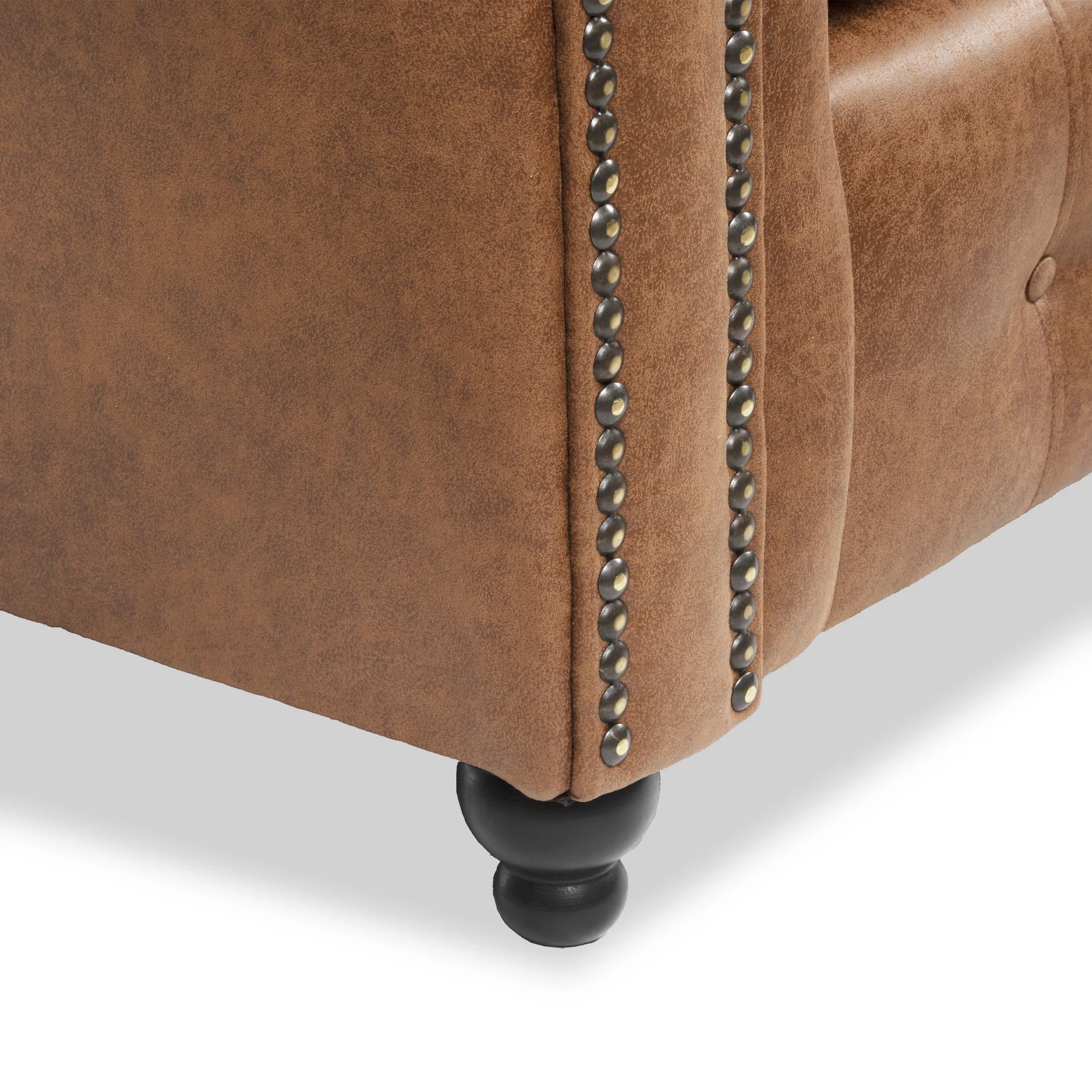 Edward Faux Leather 2 Seater Sofa - Image 8