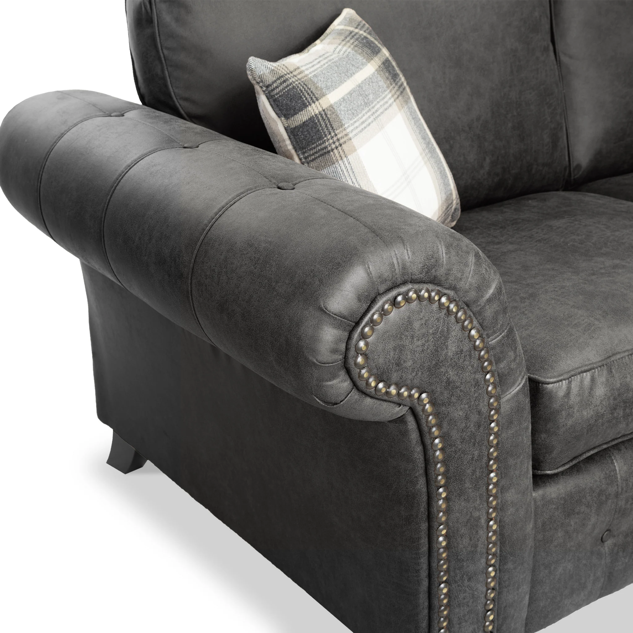 Edward Faux Leather 3 Seater Sofa - Image 20