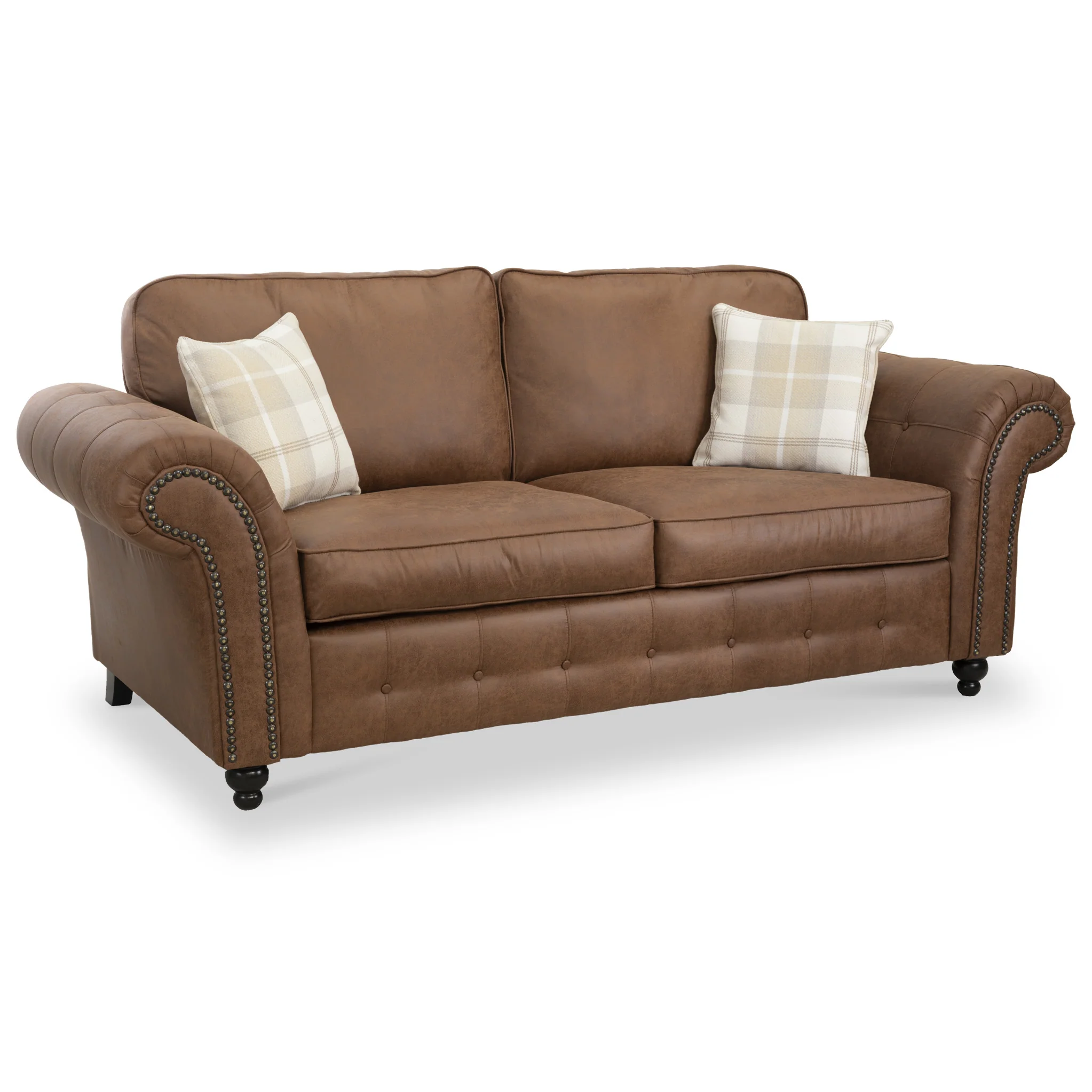 Edward Faux Leather 3 Seater Sofa - Image 3