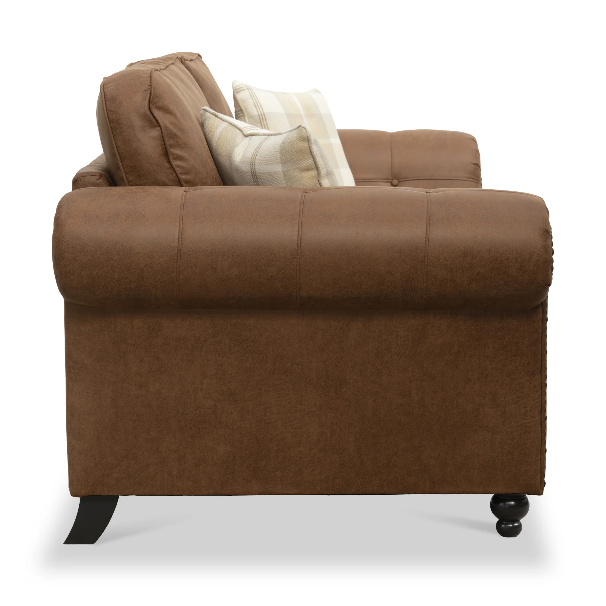 Edward Faux Leather 3 Seater Sofa - Image 5