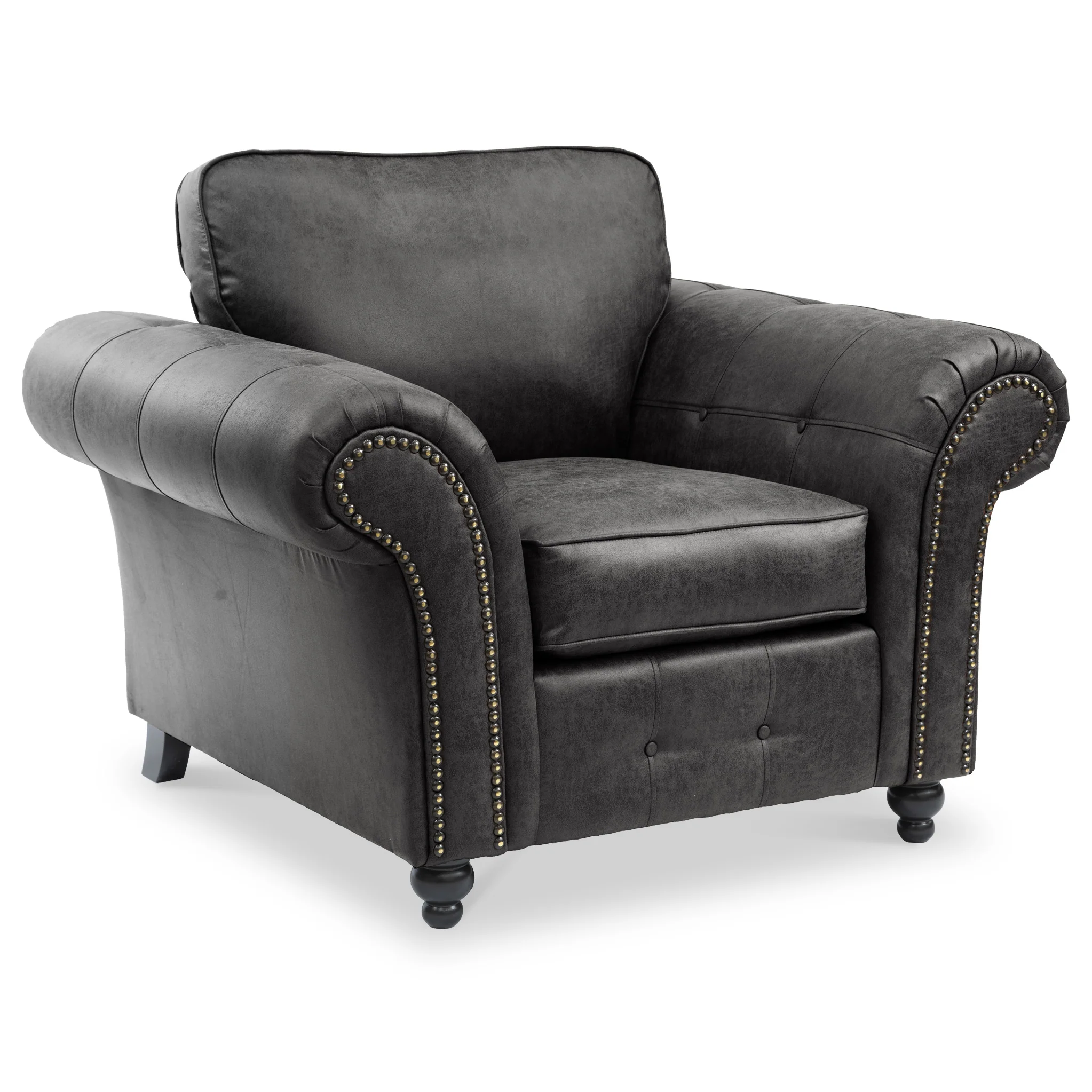 Edward Faux Leather Armchair - Image 17
