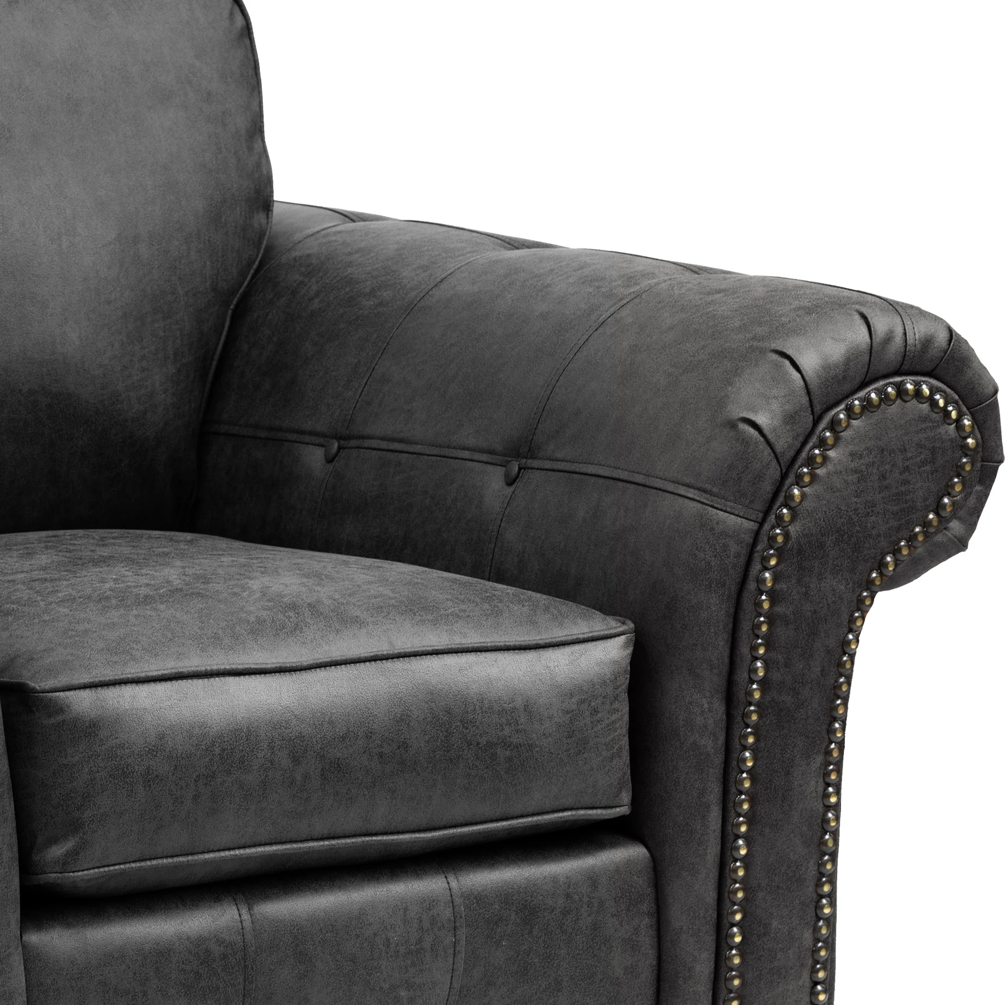 Edward Faux Leather Armchair - Image 20