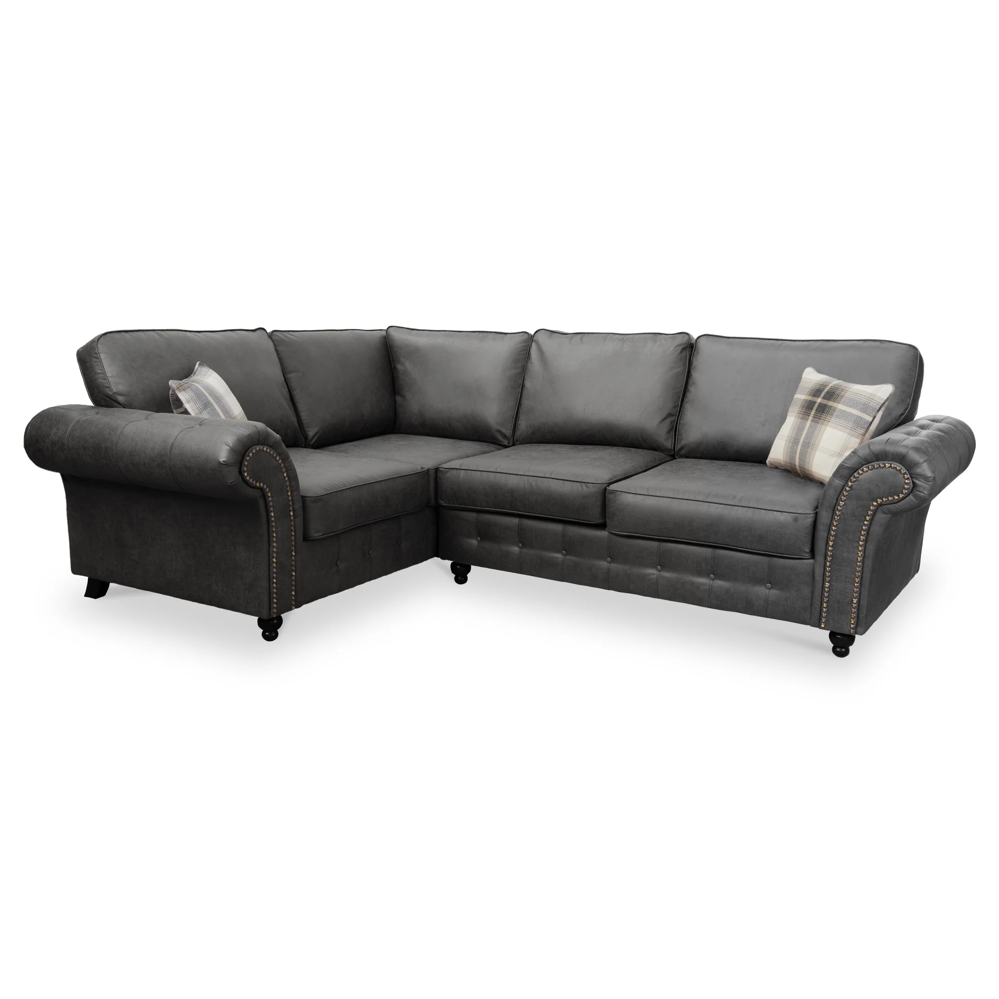 Edward Faux Leather Corner Sofa - Image 10