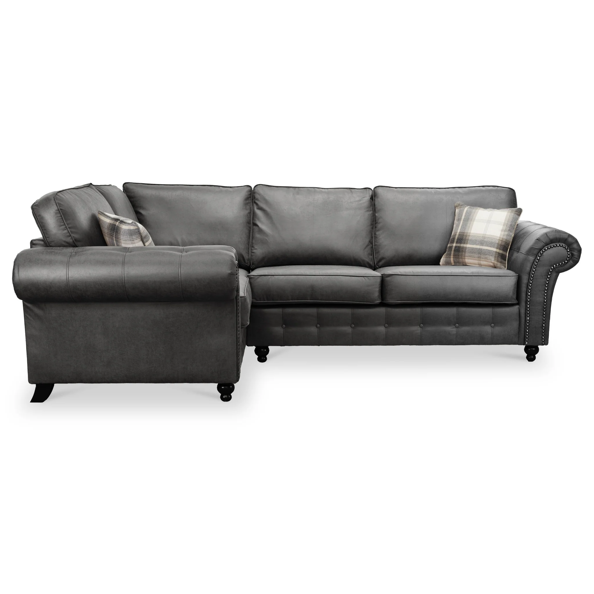 Edward Faux Leather Corner Sofa - Image 11