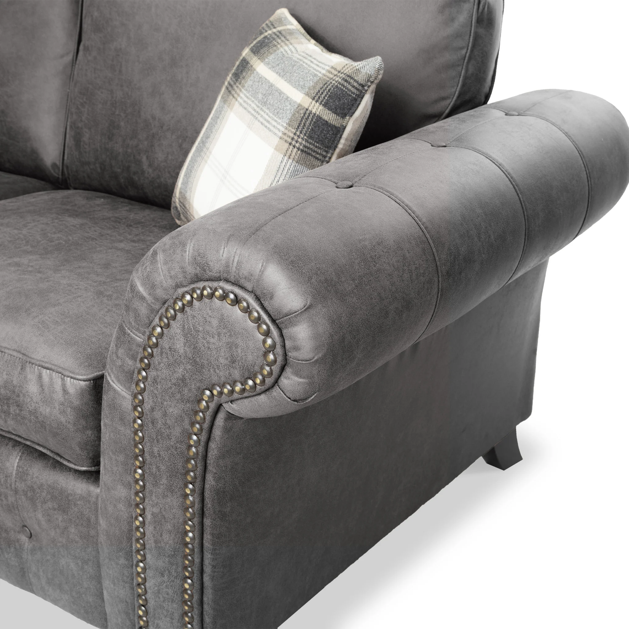 Edward Faux Leather Corner Sofa - Image 14