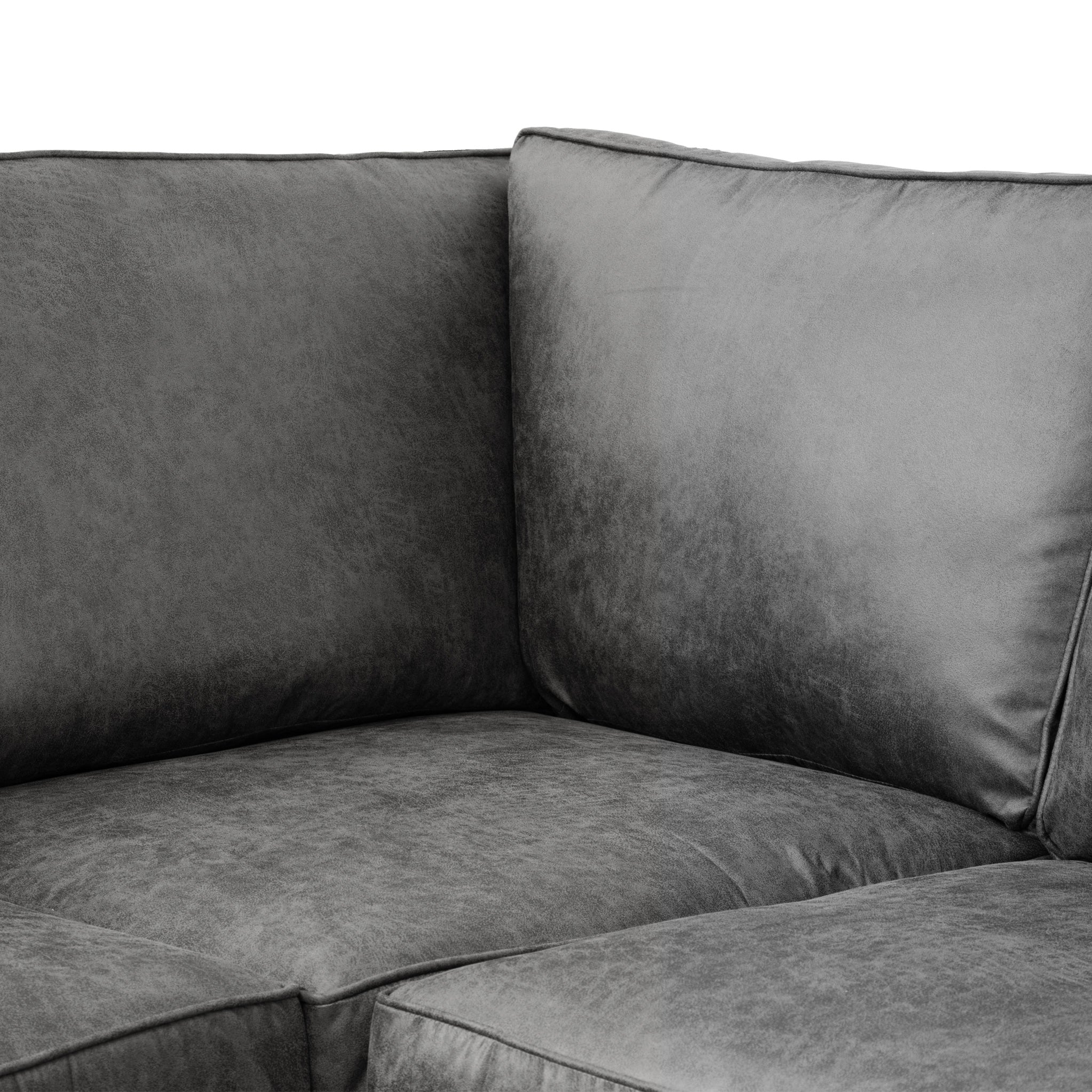 Edward Faux Leather Corner Sofa - Image 15
