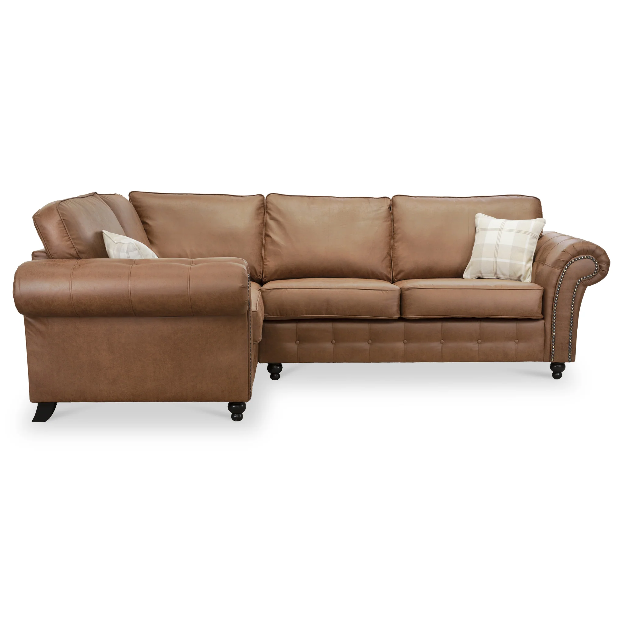 Edward Faux Leather Corner Sofa - Image 3