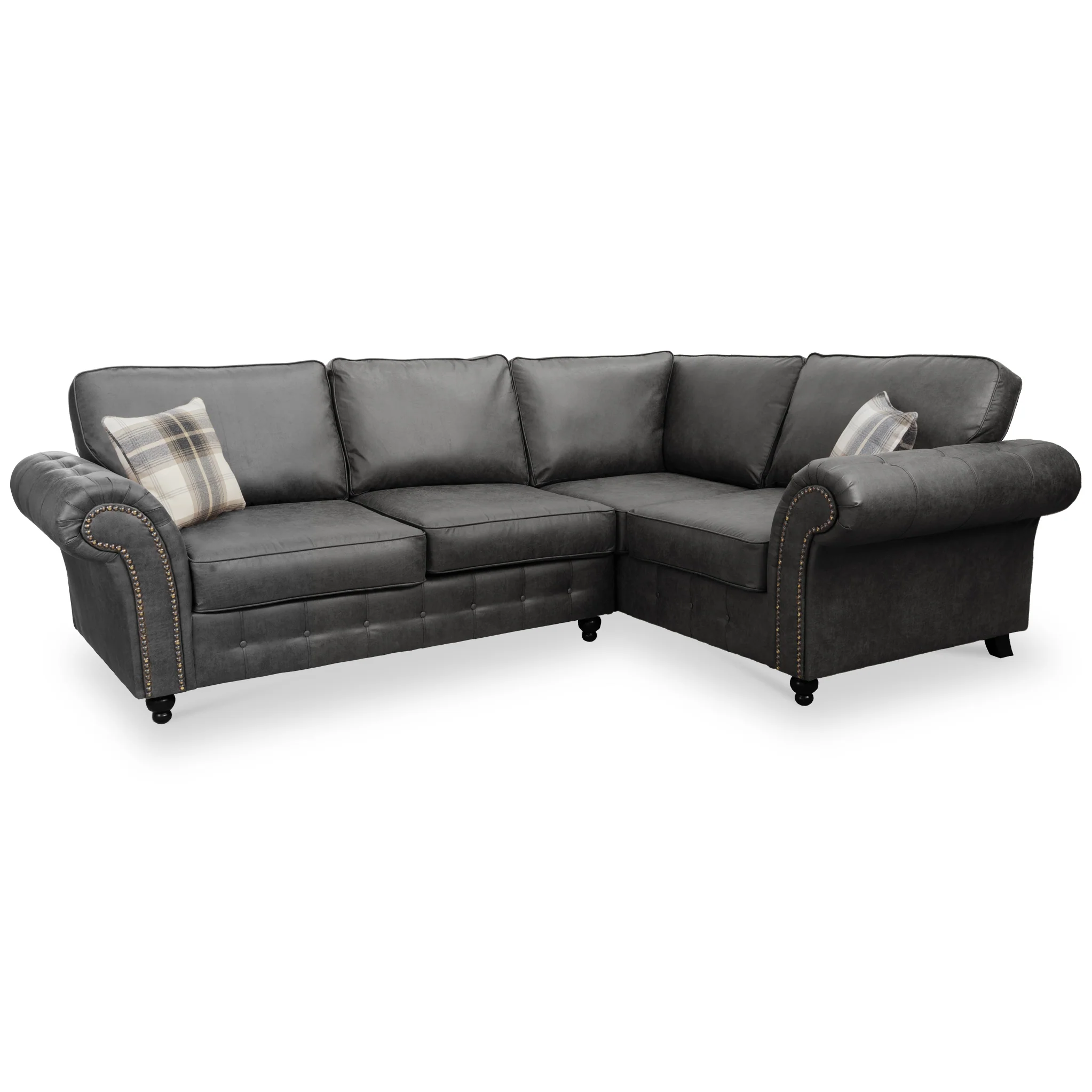 Edward Faux Leather Corner Sofa - Image 43