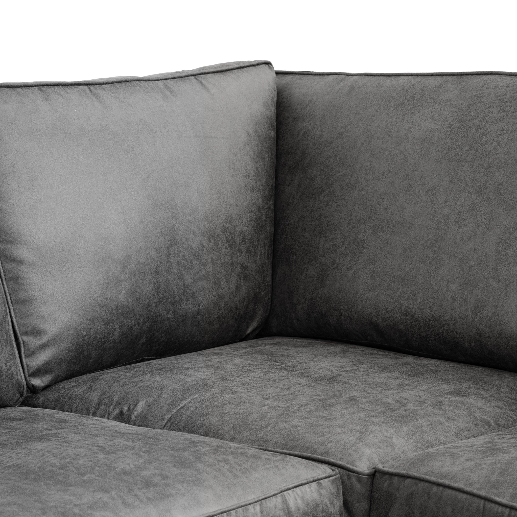 Edward Faux Leather Corner Sofa - Image 48