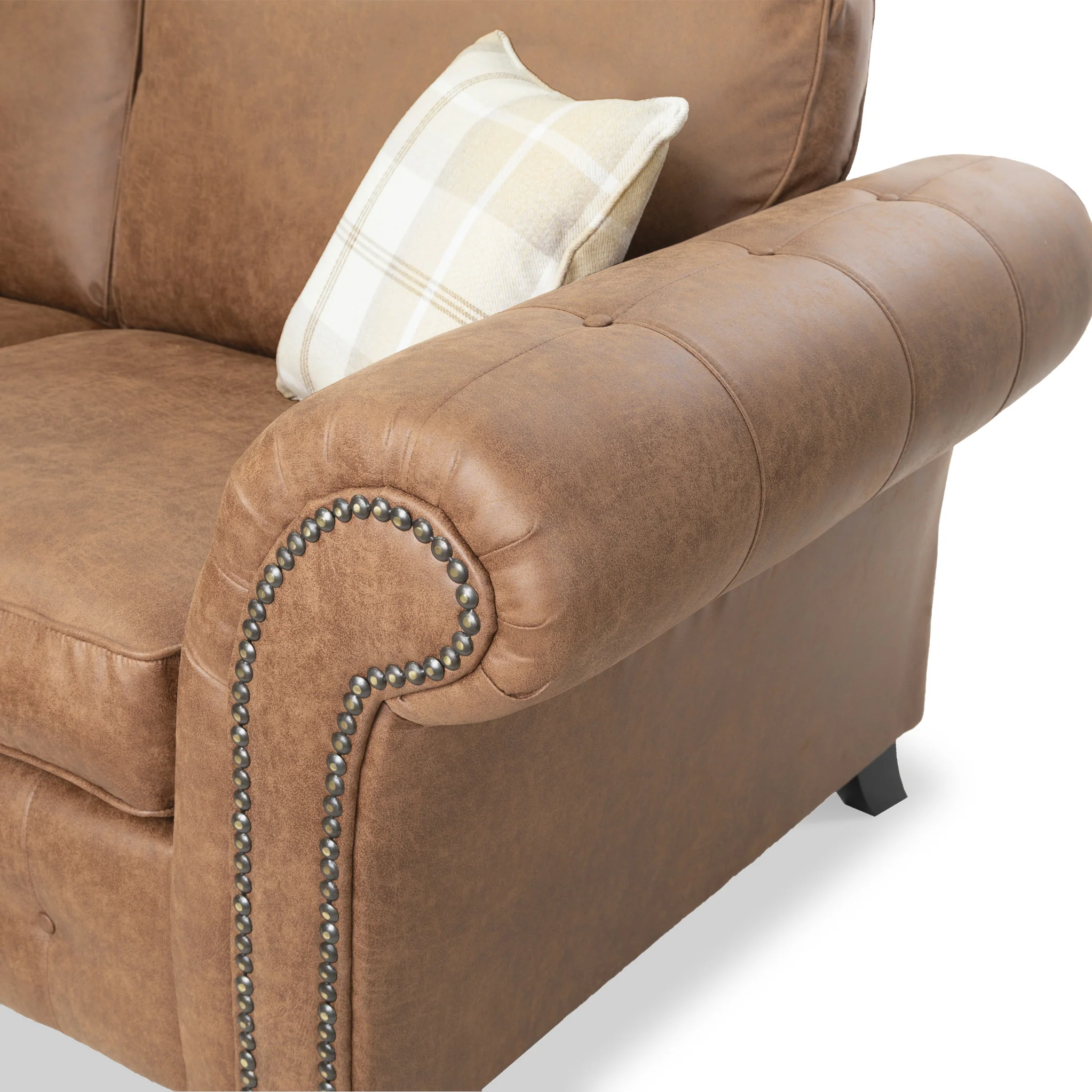 Edward Faux Leather Corner Sofa - Image 5