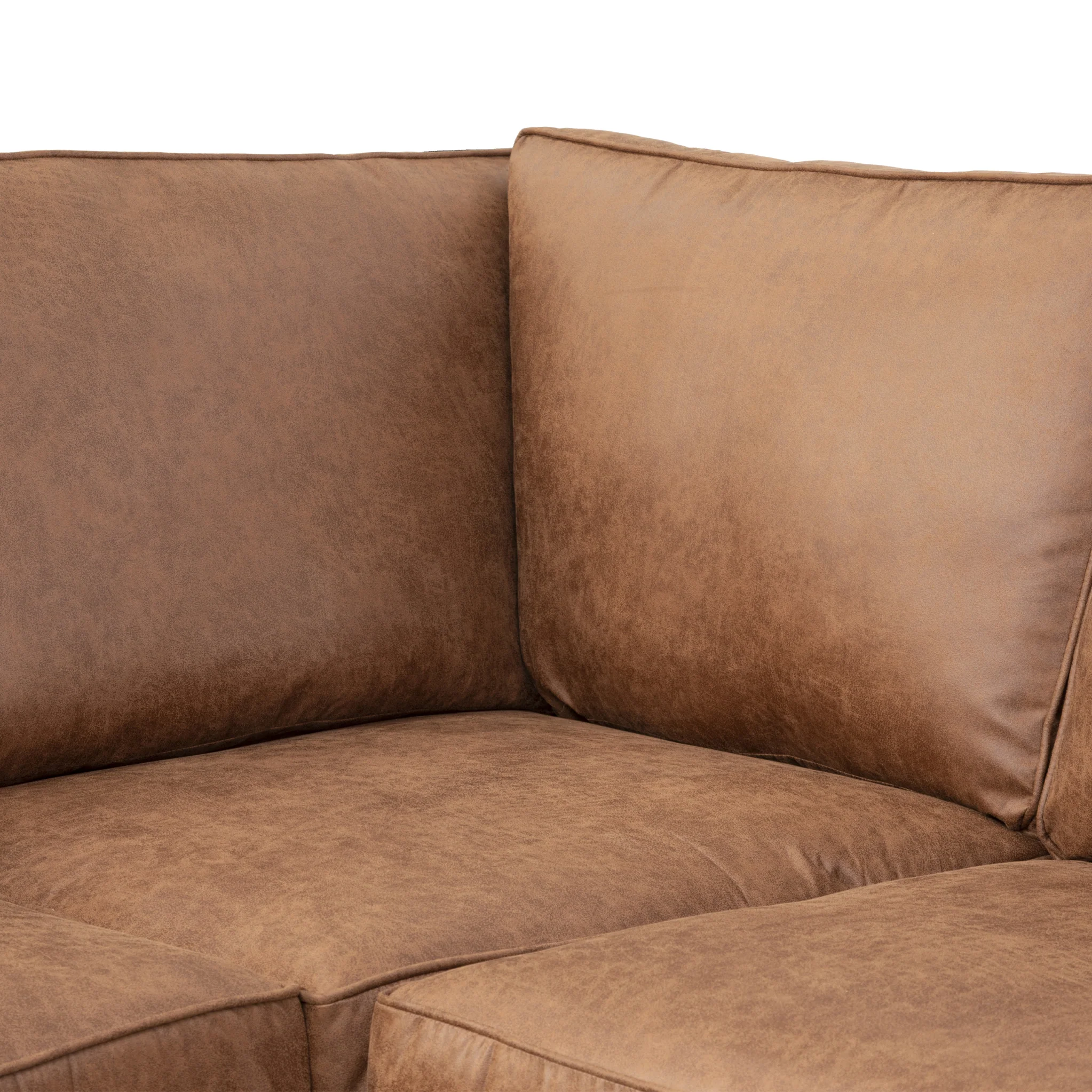 Edward Faux Leather Corner Sofa - Image 7