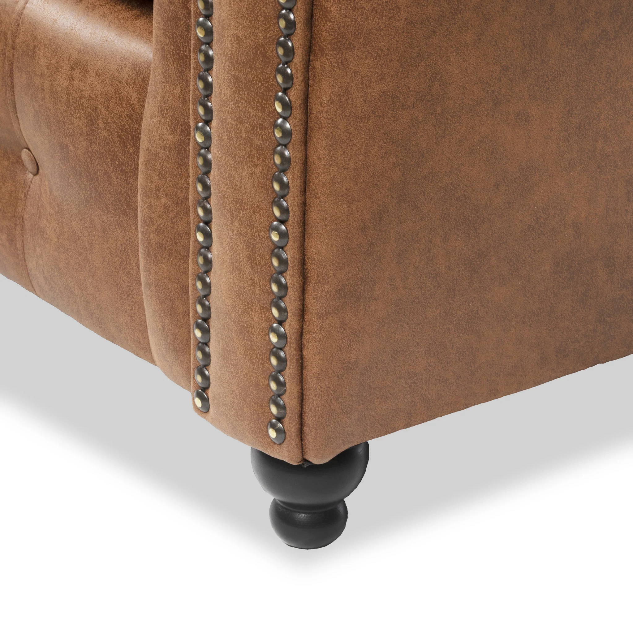 Edward Faux Leather Corner Sofa - Image 8