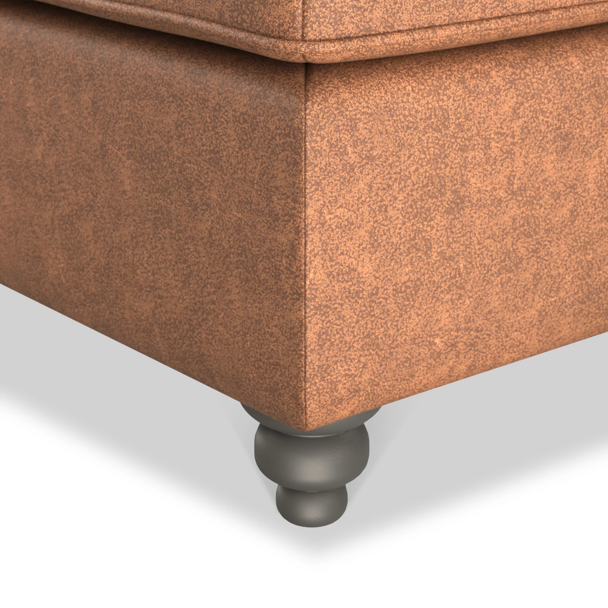 Edward Faux Leather Footstool - Image 5