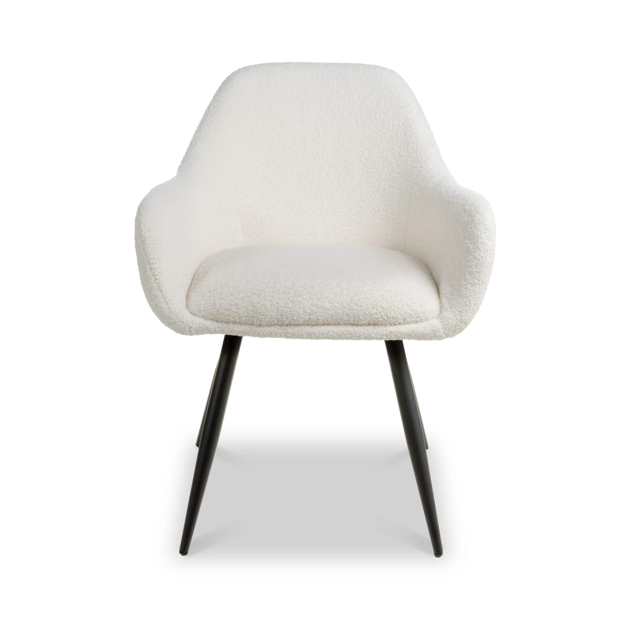 Efan White Boucle Dining Chair - Image 2