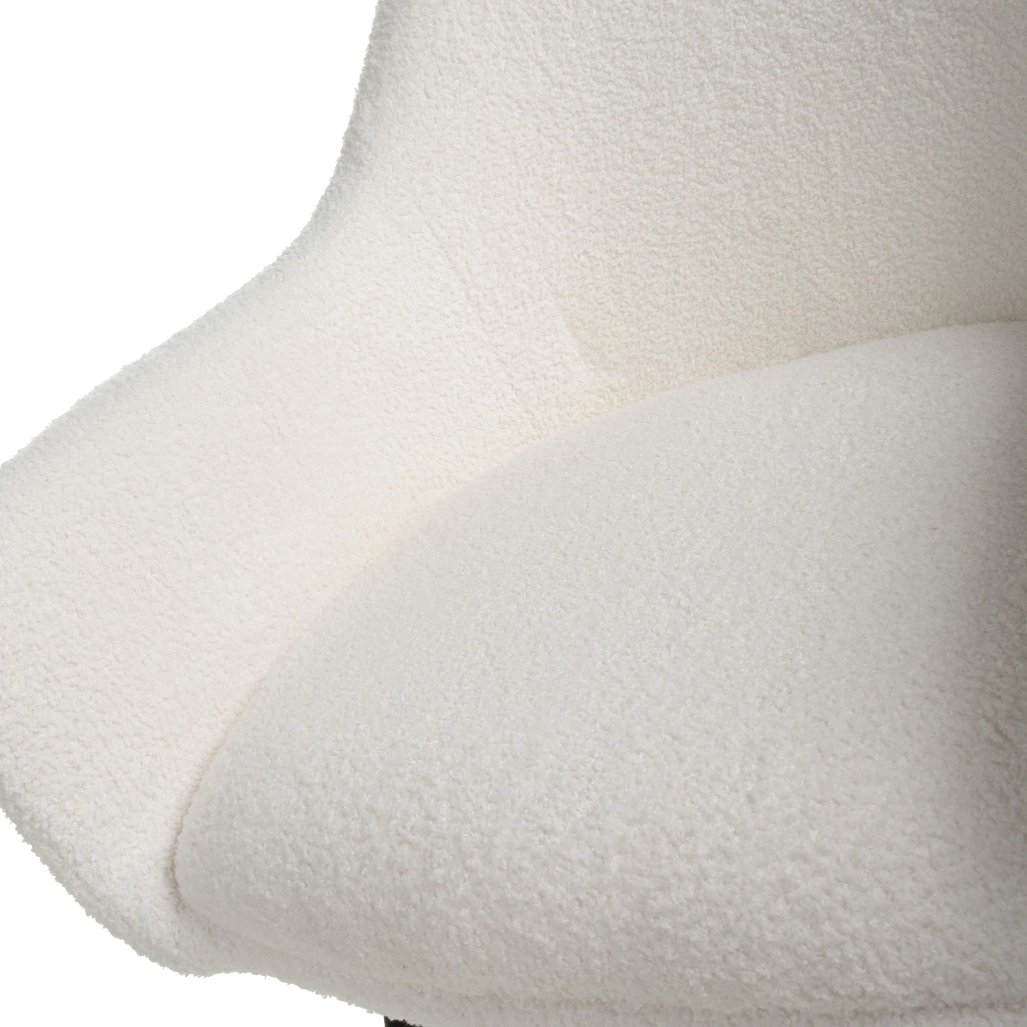 Efan White Boucle Dining Chair - Image 3