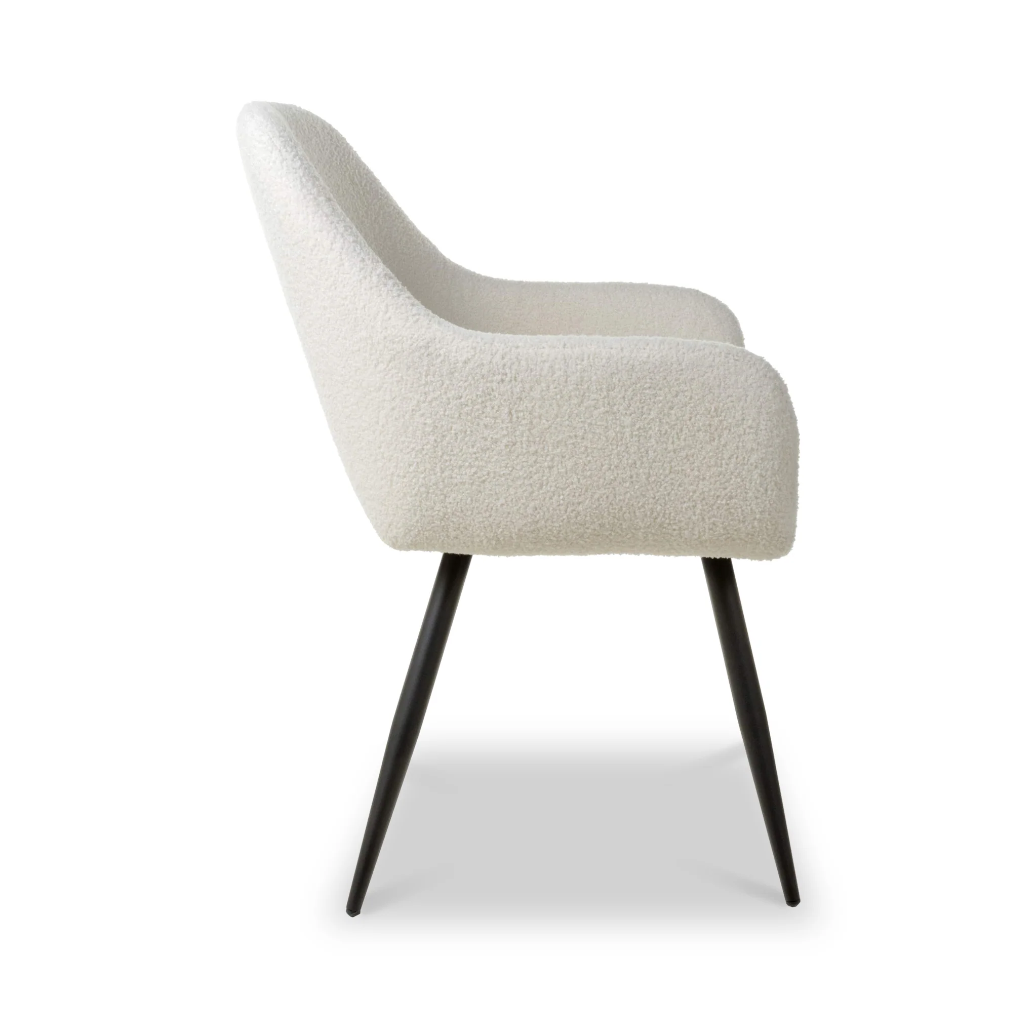Efan White Boucle Dining Chair - Image 5