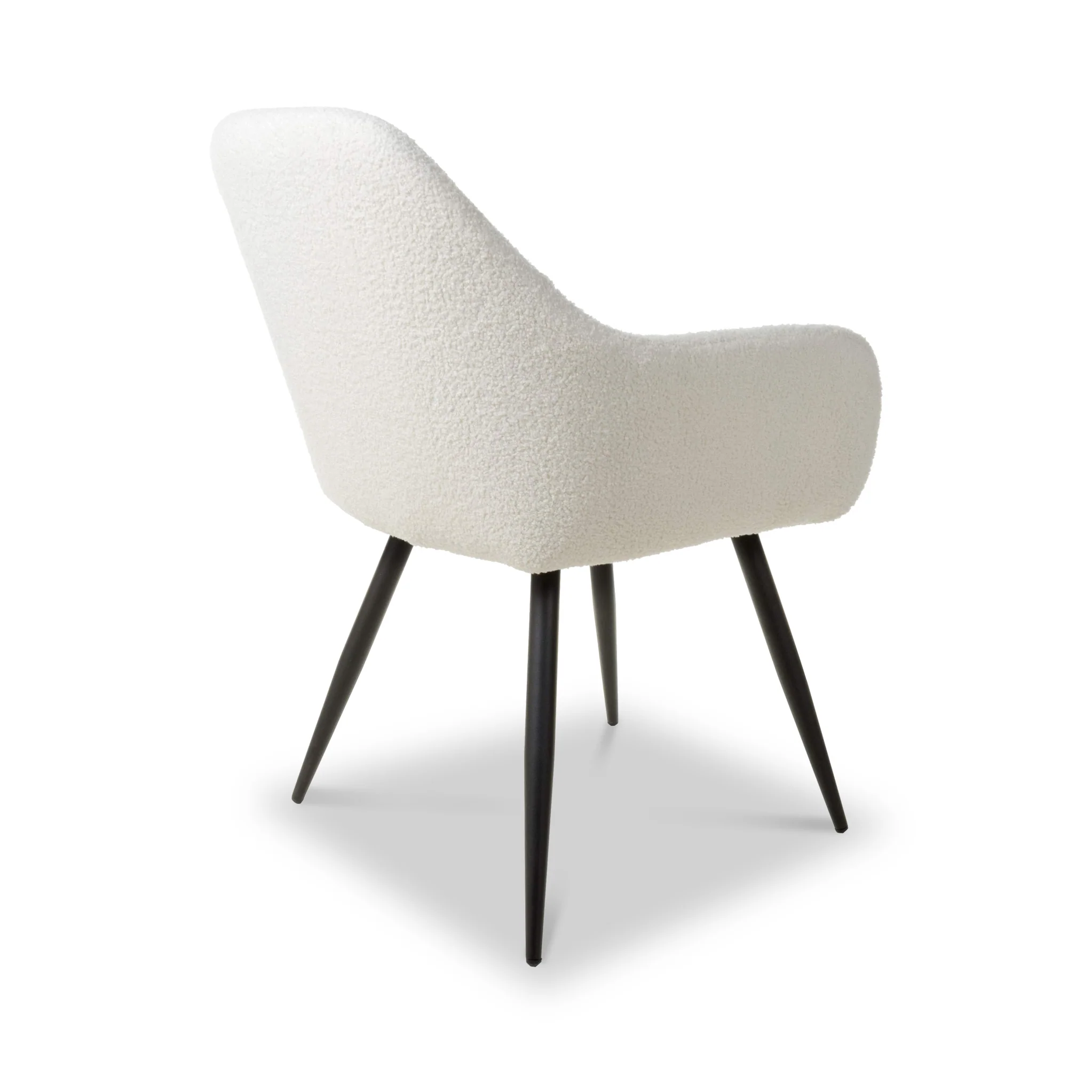 Efan White Boucle Dining Chair - Image 6