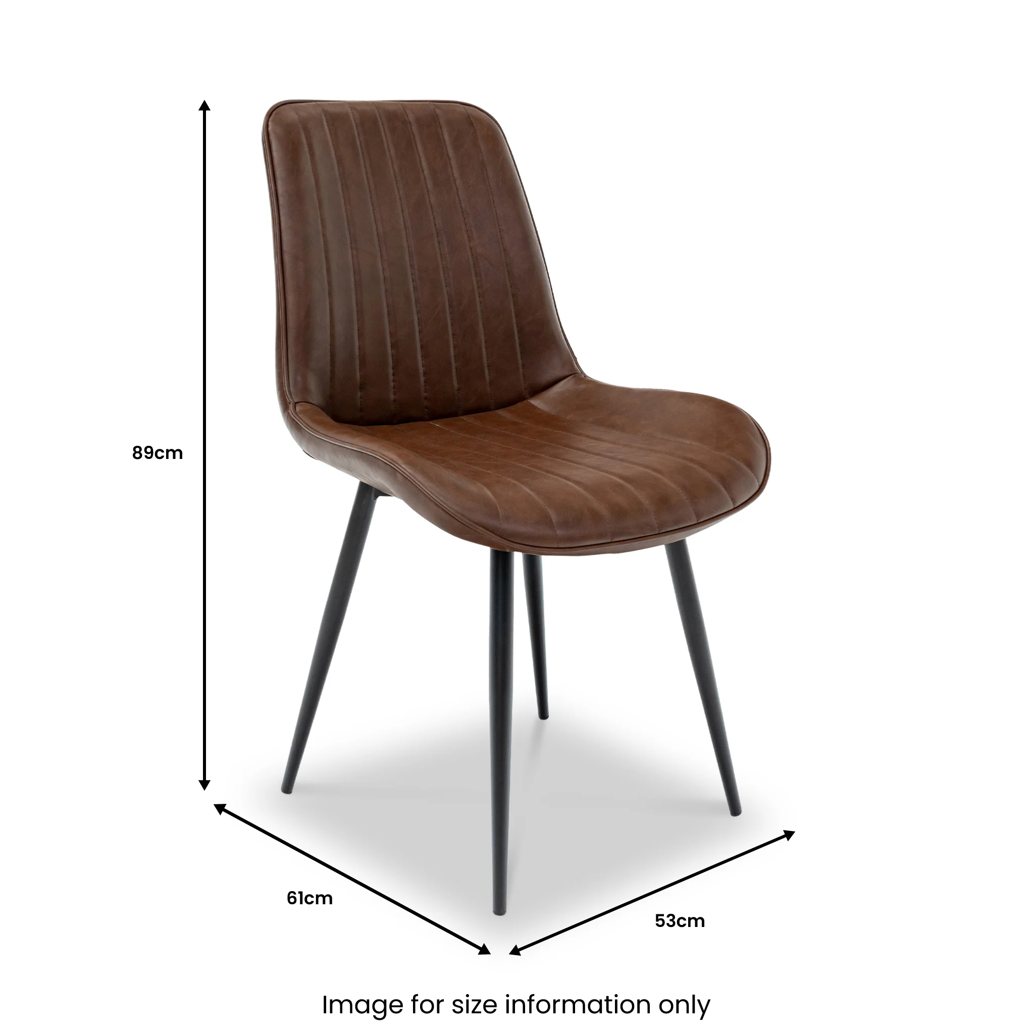 Effie Faux Leather Dining Chair - Image 10