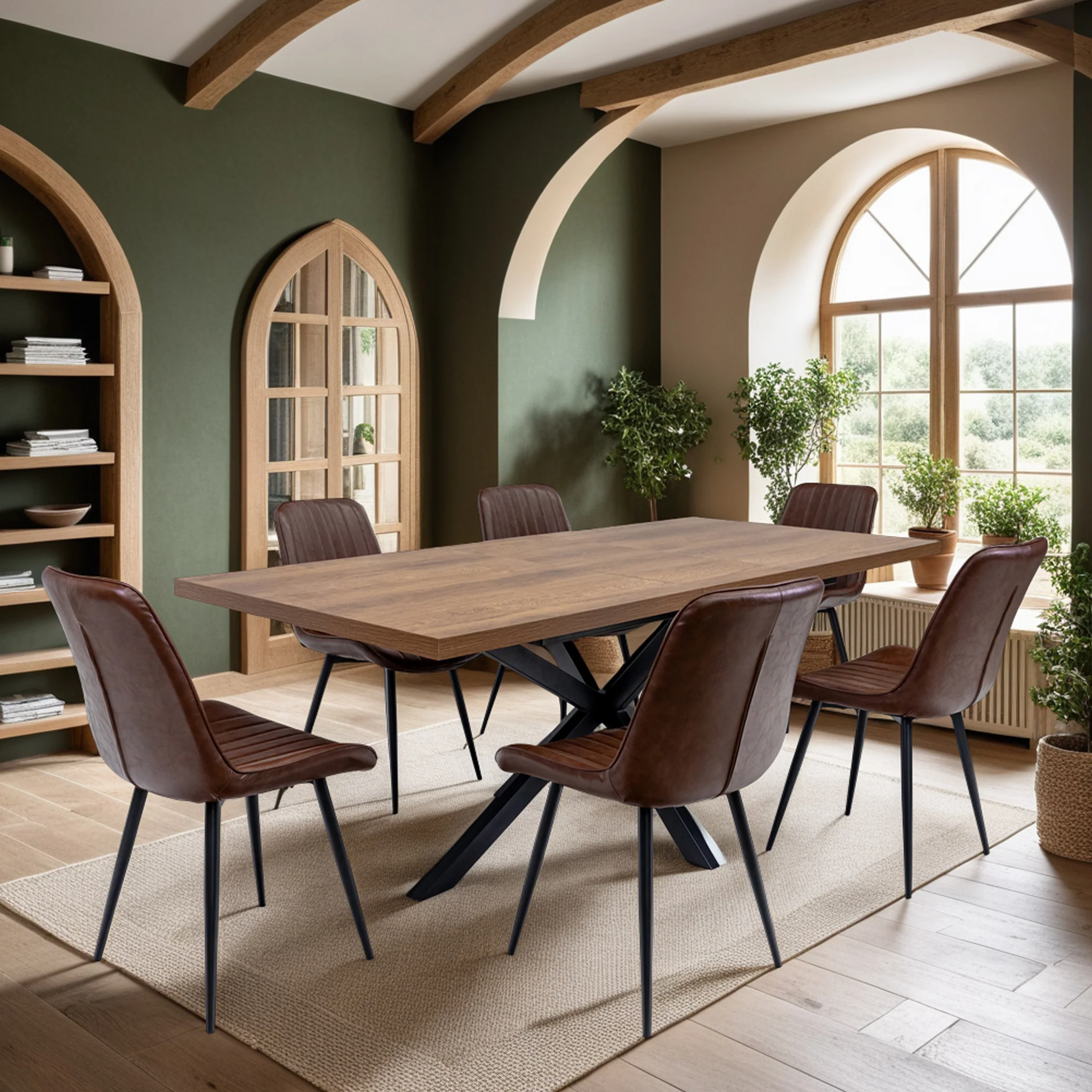 Effie Faux Leather Dining Chair - Image 2