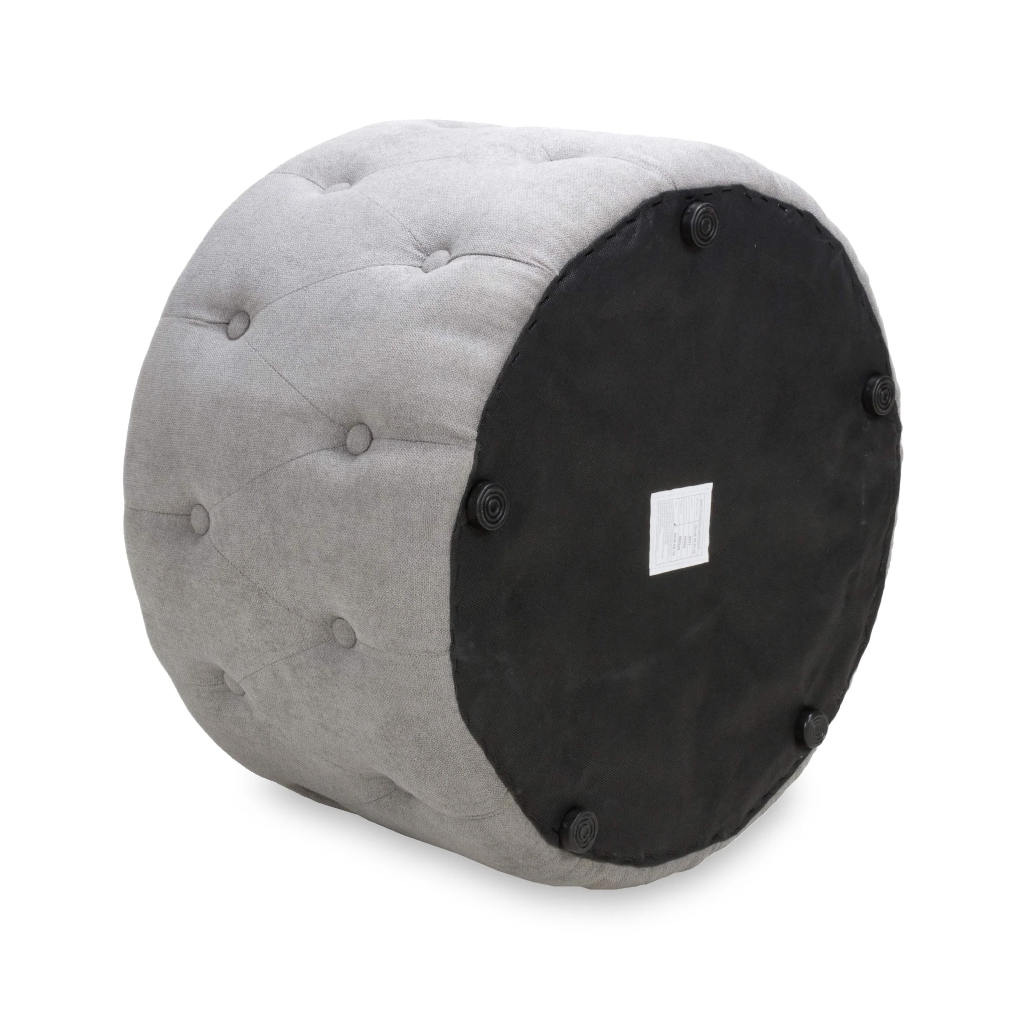 Eira Faux Linen Pouffe - Image 4