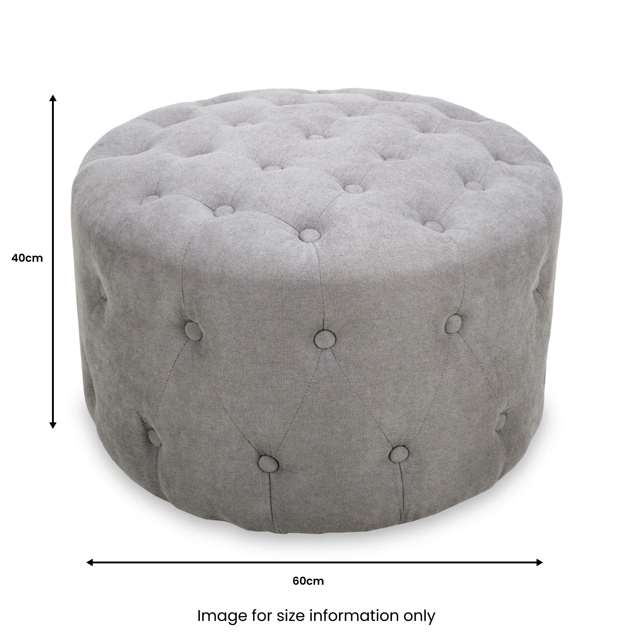 Eira Faux Linen Pouffe - Image 6