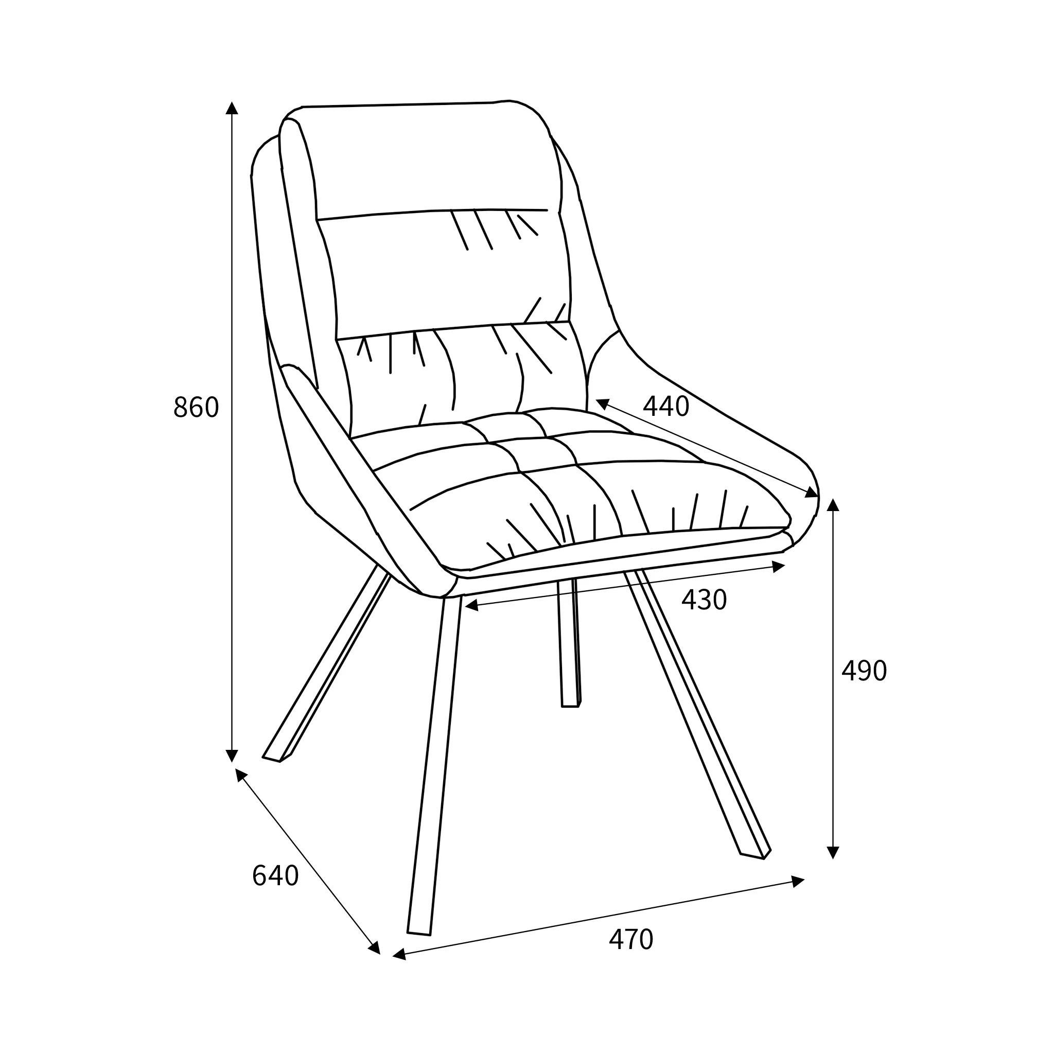 Elara Swivel Faux Leather Dining Chair - Image 40