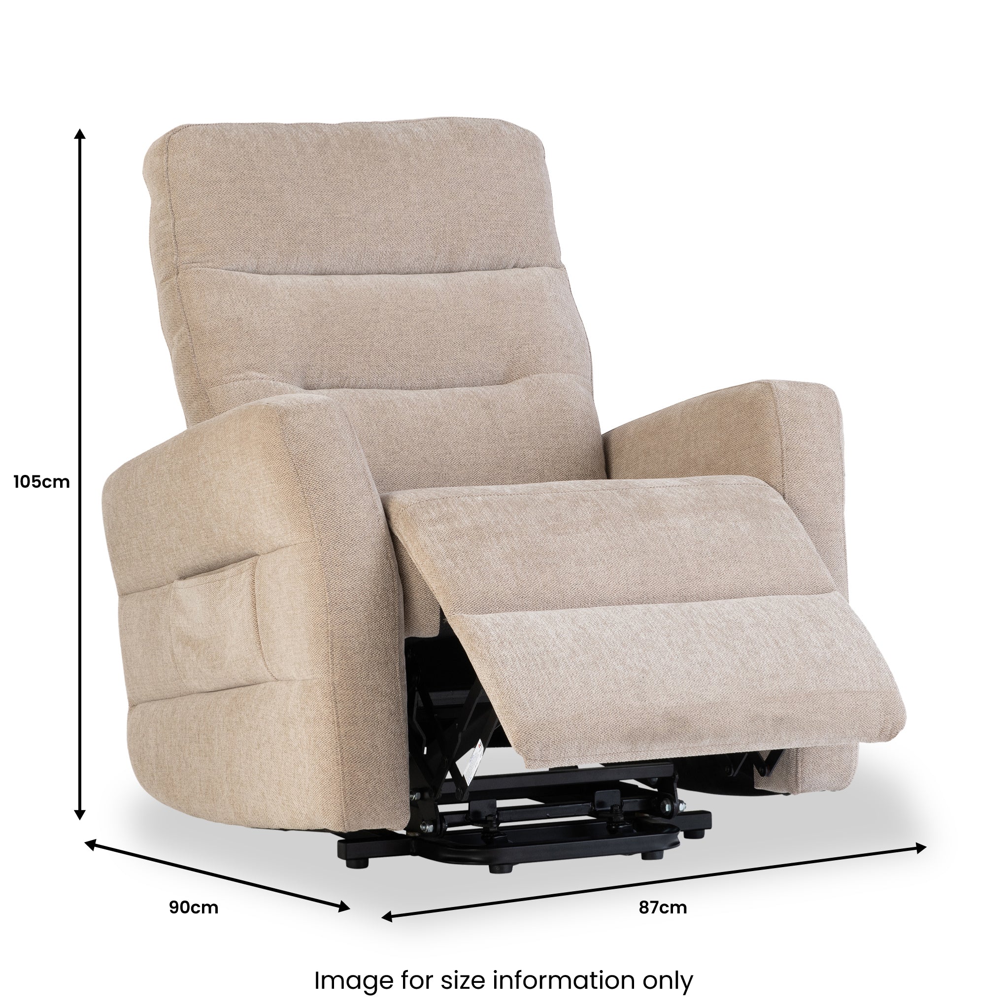 Eldar Fabric Electric Tilt & Rise Armchair - Image 18