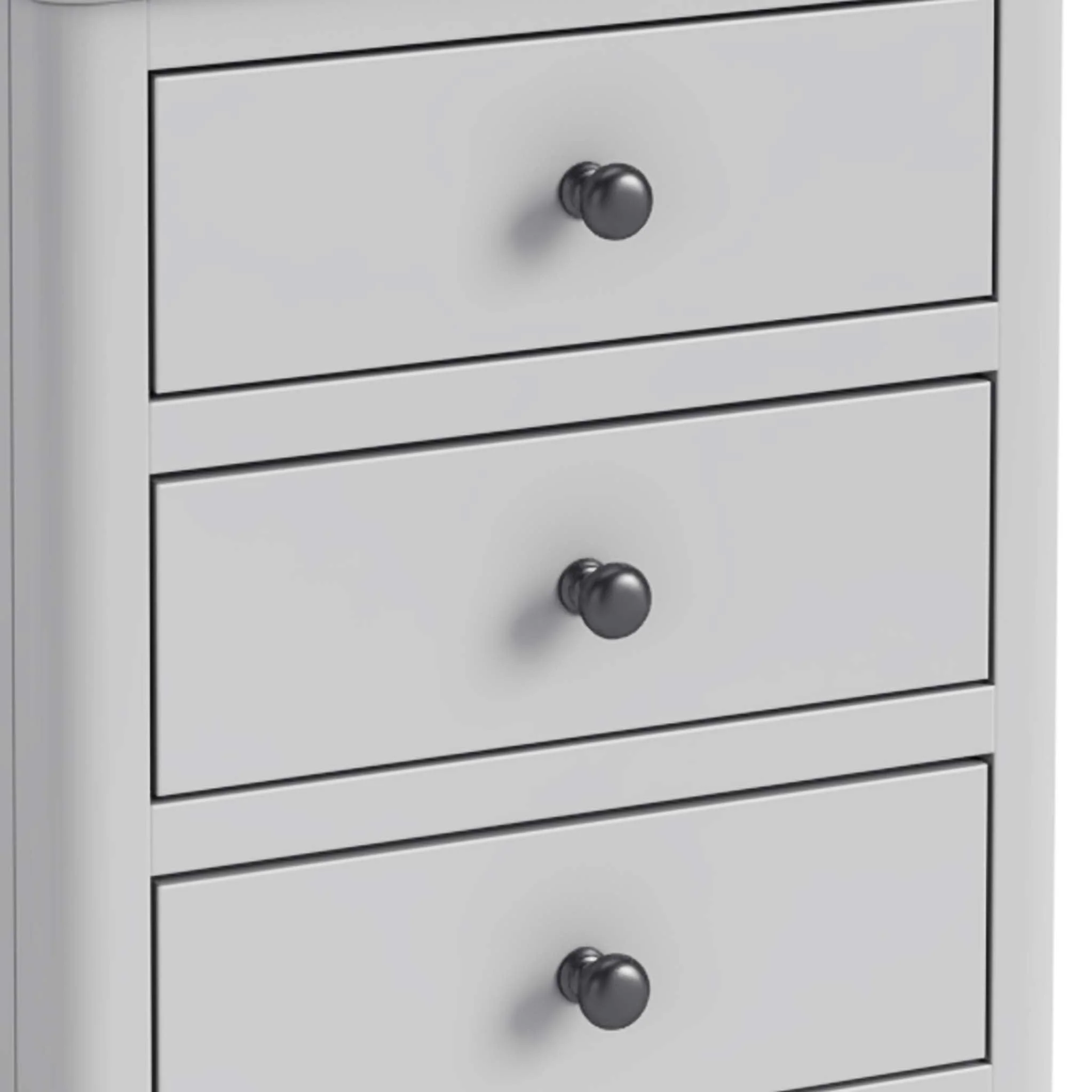 Elgin Grey 3 Drawer Bedside Table - Image 3