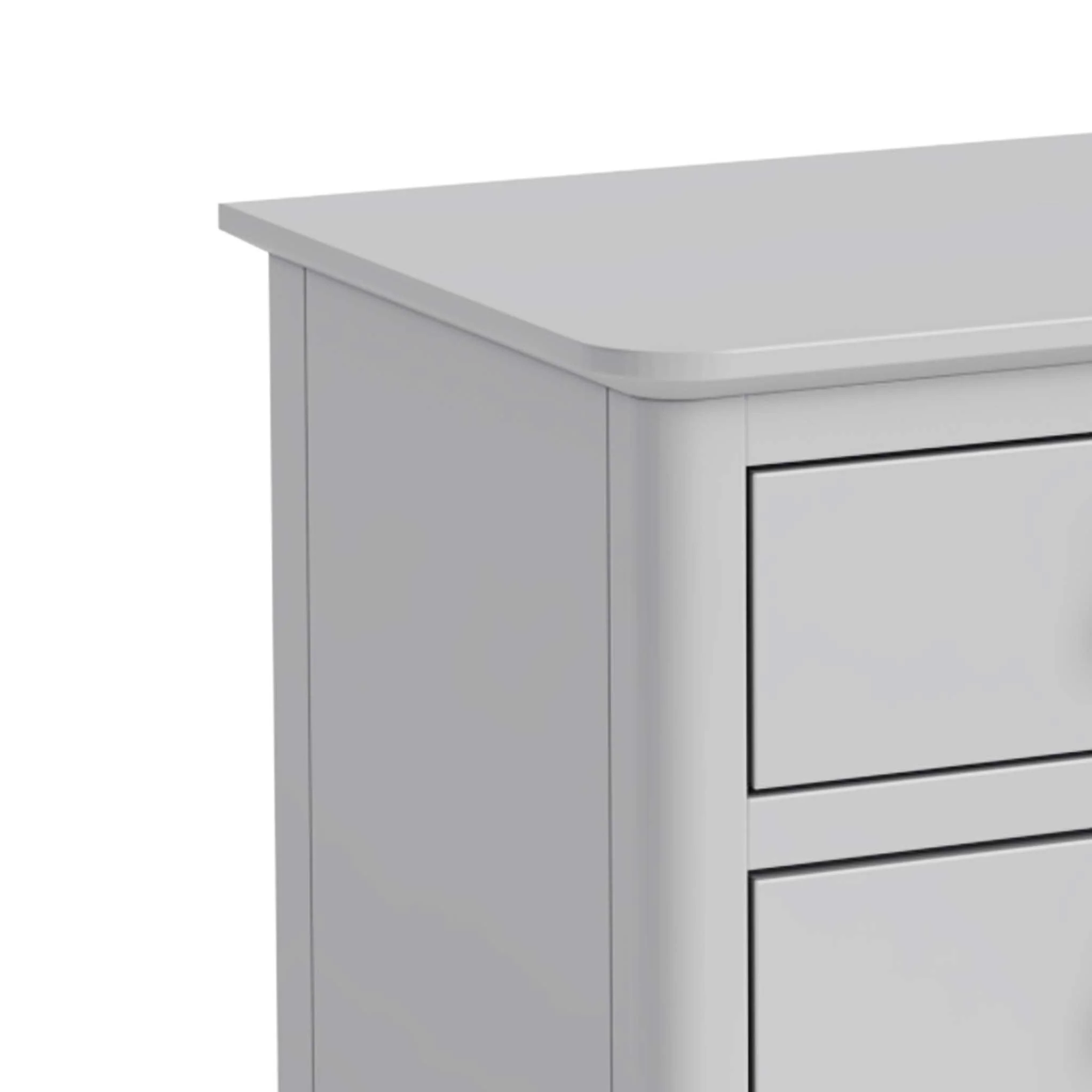 Elgin Grey 3 Drawer Bedside Table - Image 4