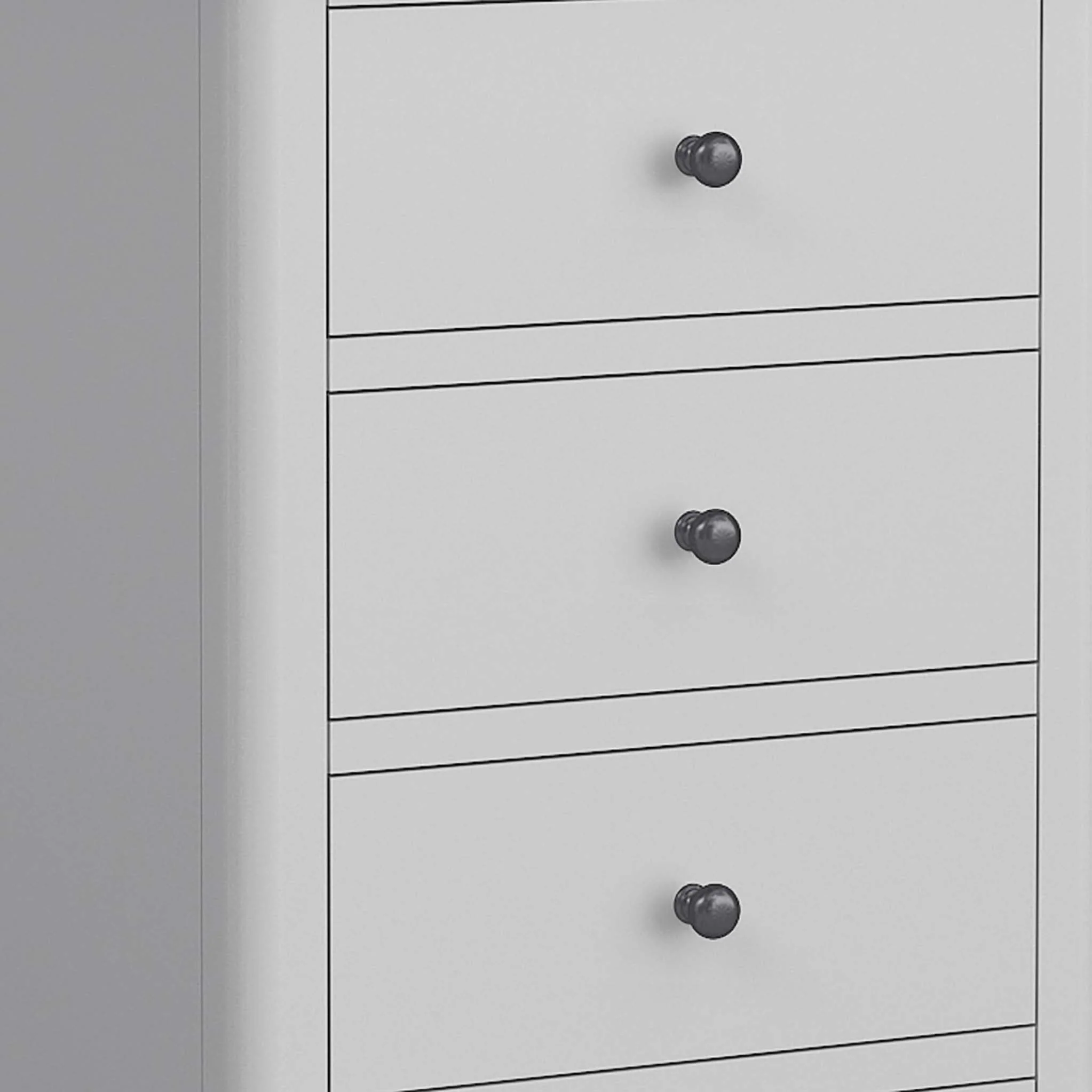 Elgin Grey Tallboy Chest with 5 Drawers - Image 4