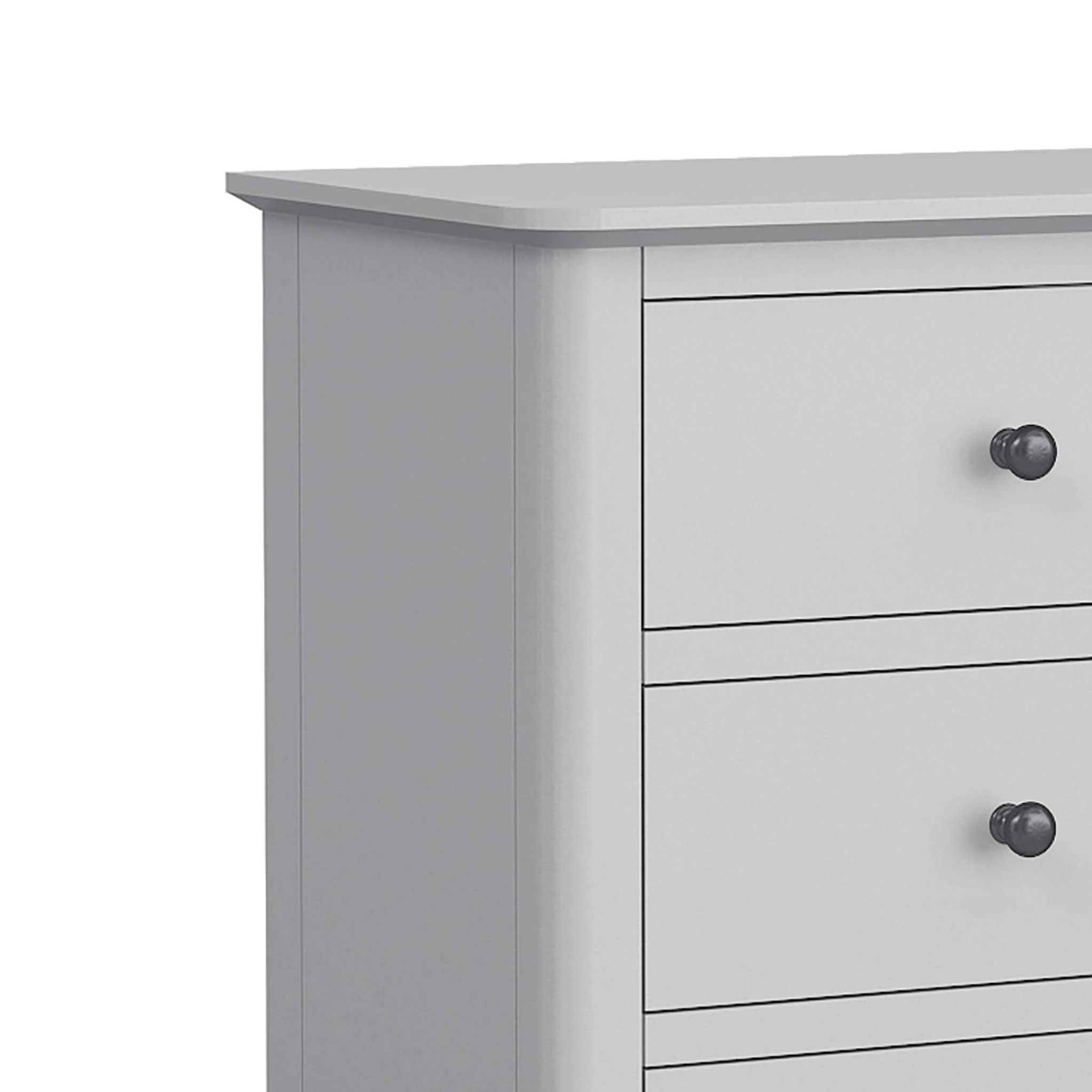 Elgin Grey Tallboy Chest with 5 Drawers - Image 5