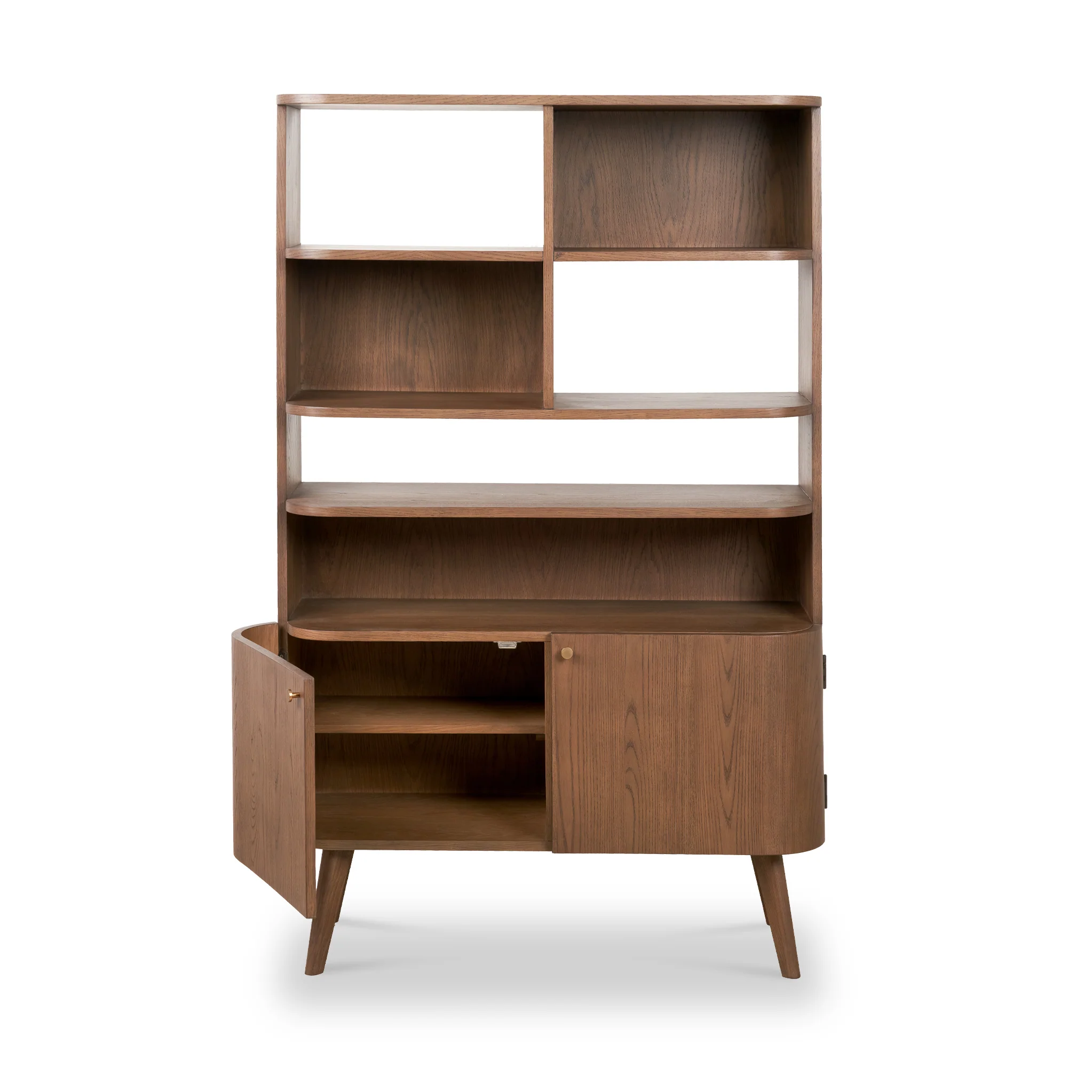 Elias Dark Ash 2 Door Shelving Unit - Image 14