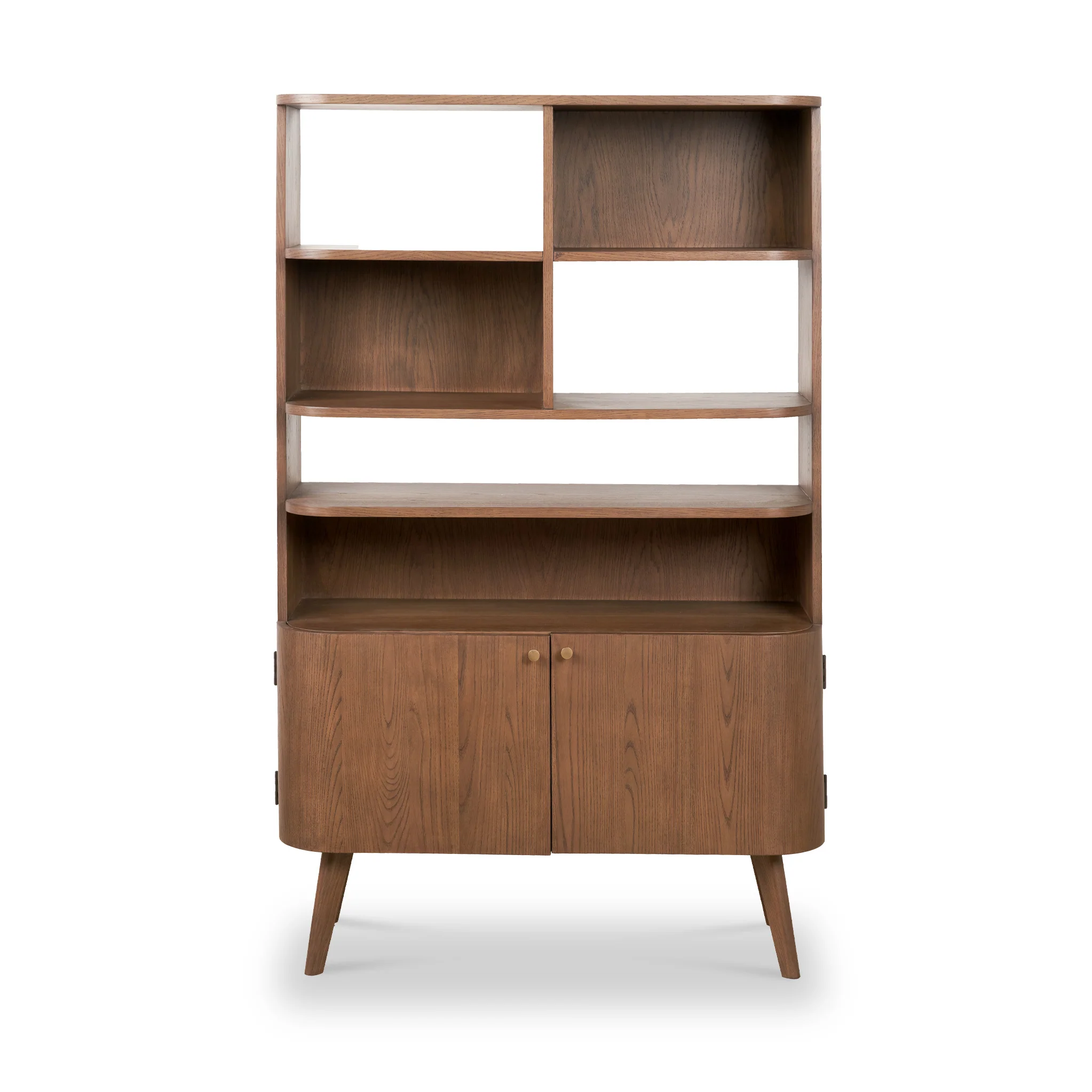 Elias Dark Ash 2 Door Shelving Unit - Image 3
