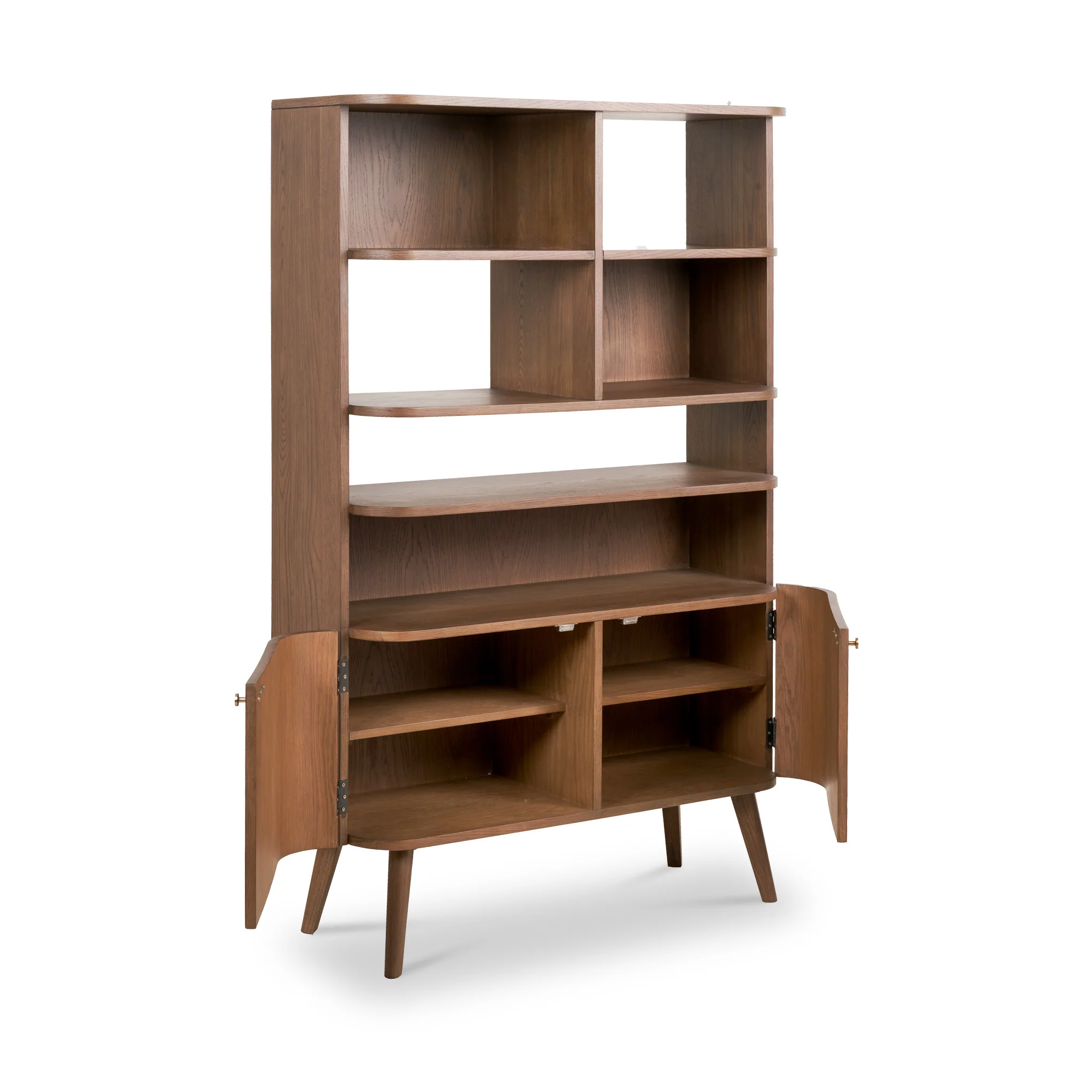 Elias Dark Ash 2 Door Shelving Unit - Image 9